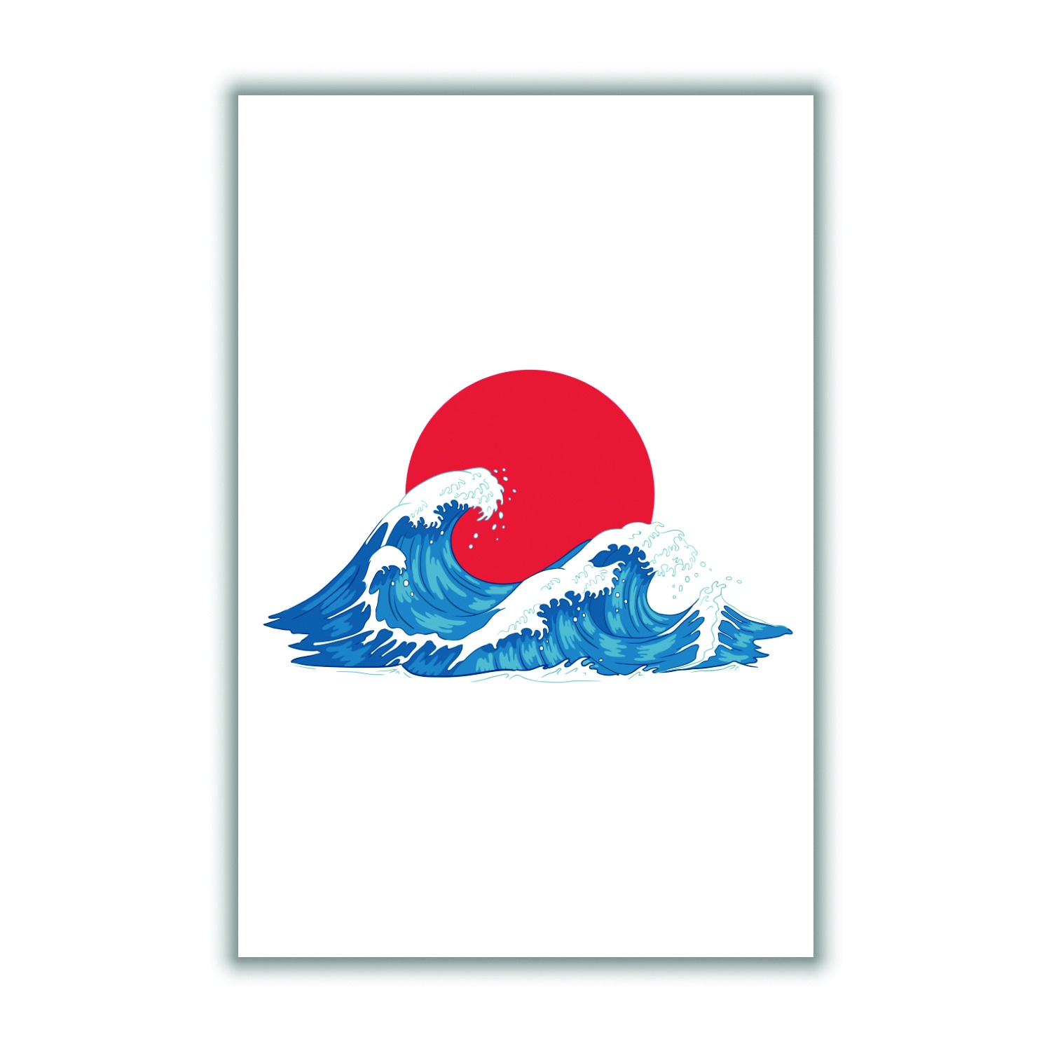 Blue Japenses Wave Sunset Medium Stanley Print House