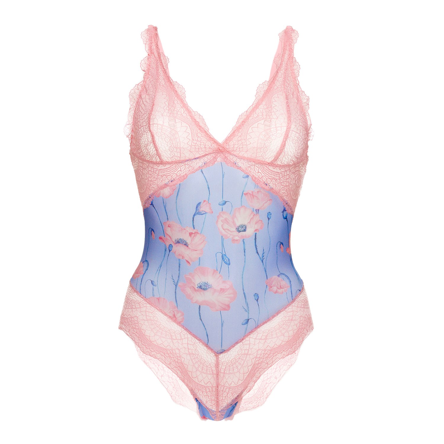 Luciela Women's Pink / Purple / Blue Pink Poppy Bodysuit In Pink/purple/blue