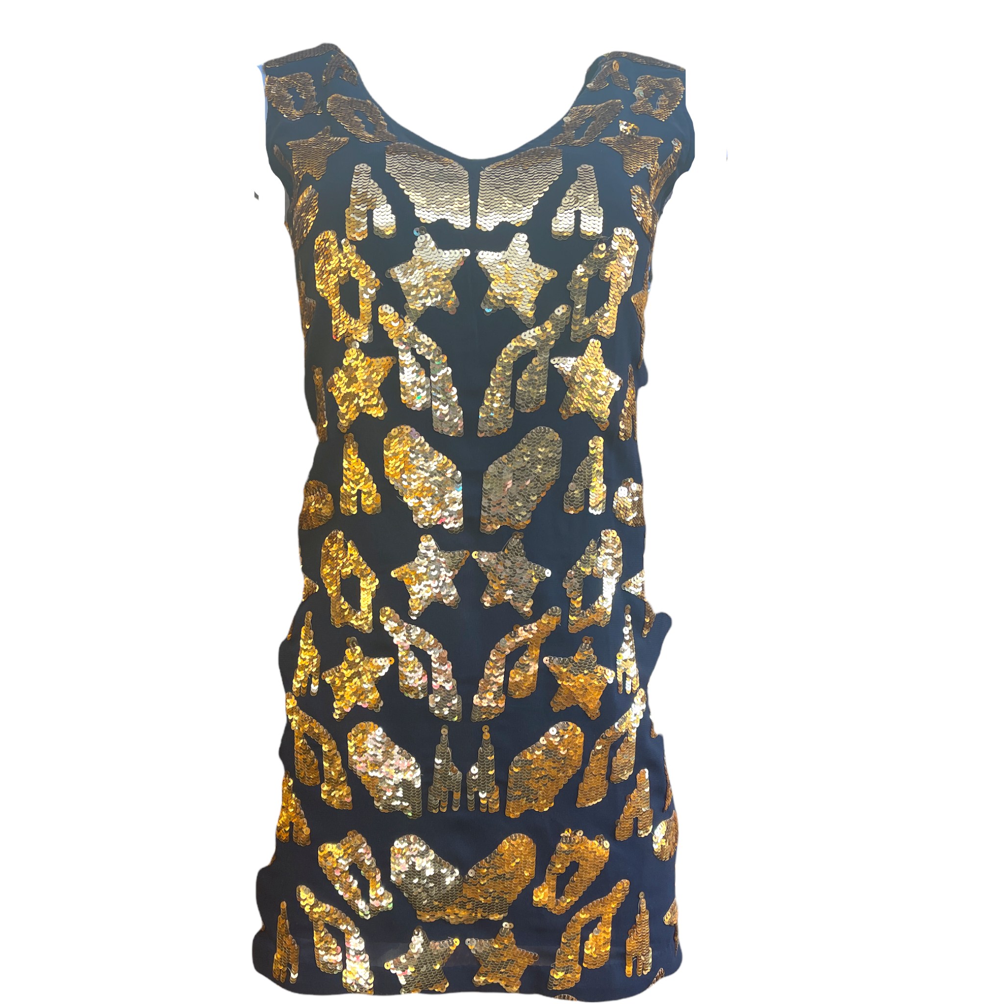 Women’s Any Old Iron Gold Star Leopard Dress M