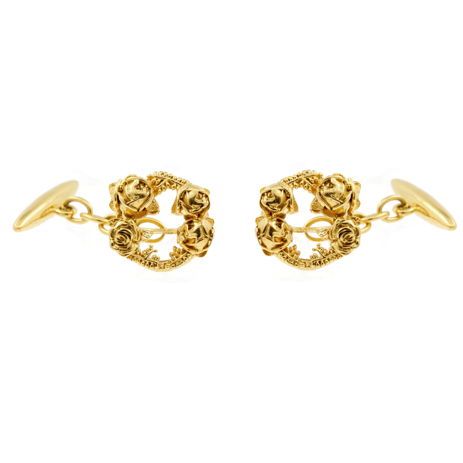 Men’s Rose Halo Cufflinks - Gold Lee Renee