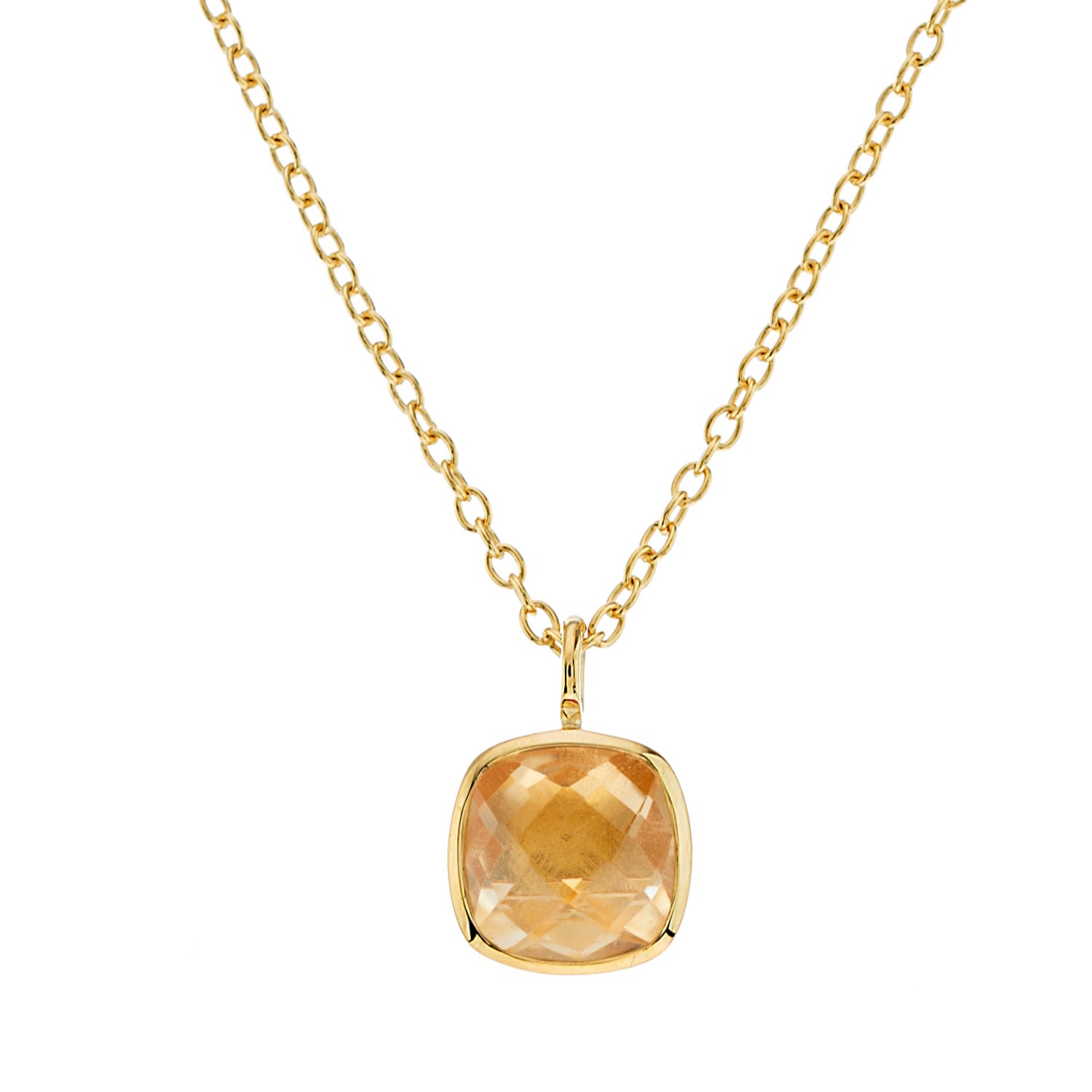 Auree Jewellery Women's Gold / Yellow / Orange Brooklyn Citrine & Gold Vermeil Necklace