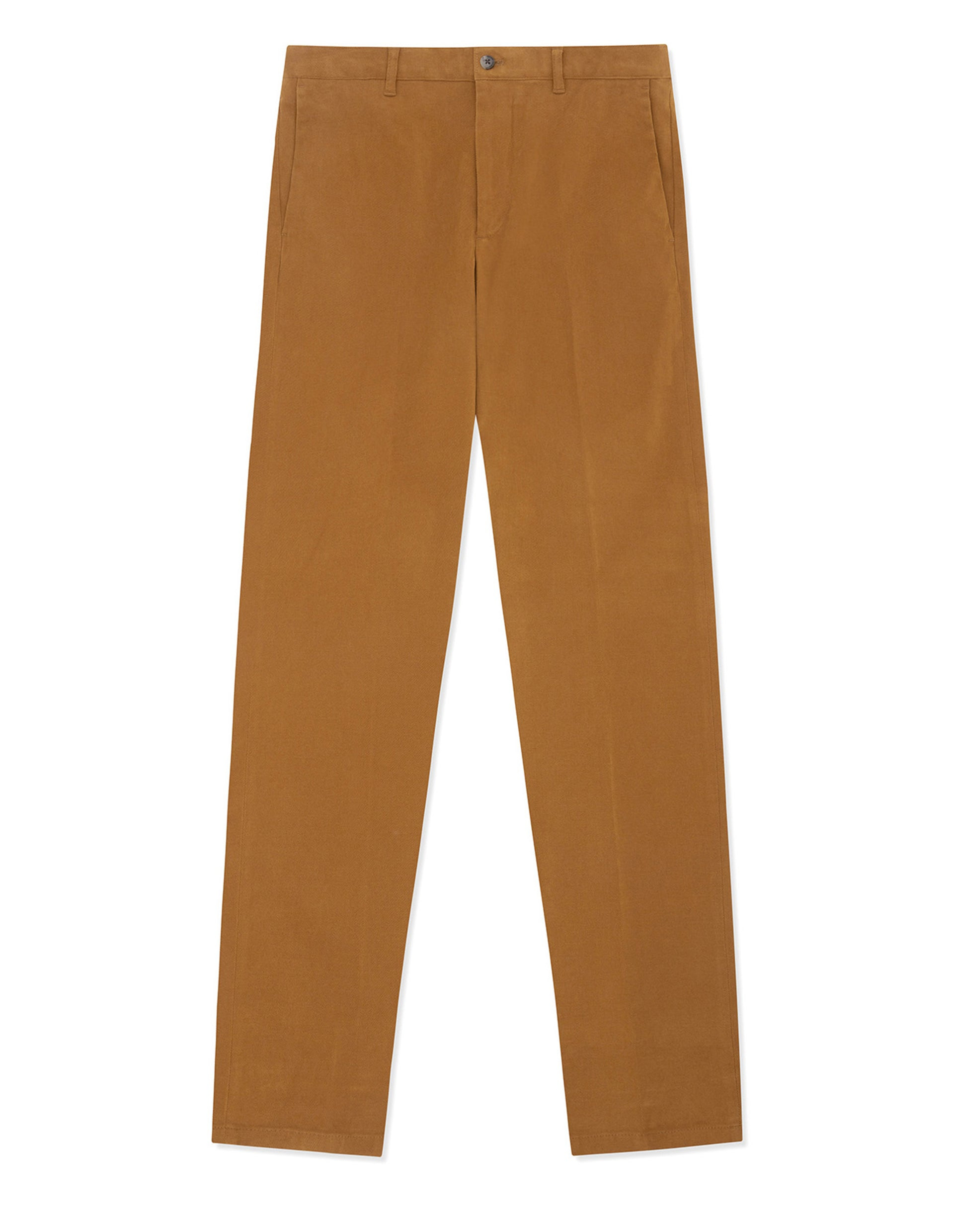 Gresham Blake Men's Light Brown Cotton Stretch Chino In Brown
