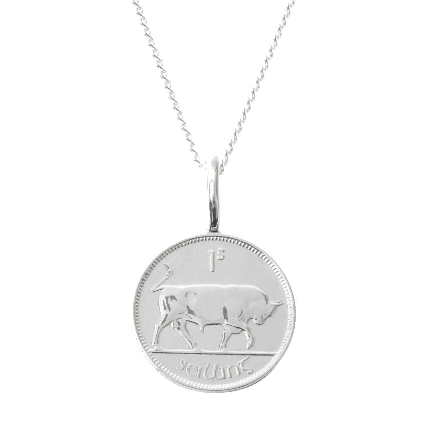 Women’s Irish Shilling Coin Necklace In Silver Katie Mullally