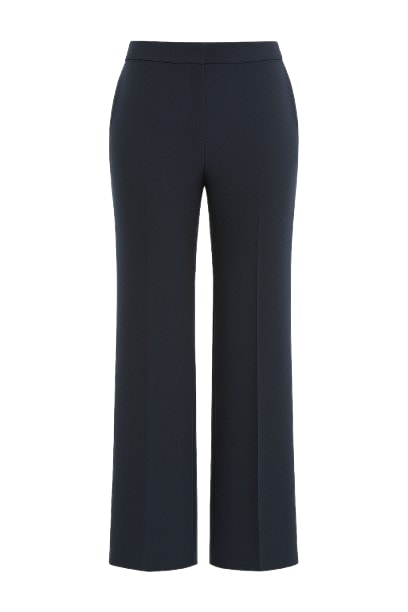 Conquista Women's Blue Straight Trousers In Blue
