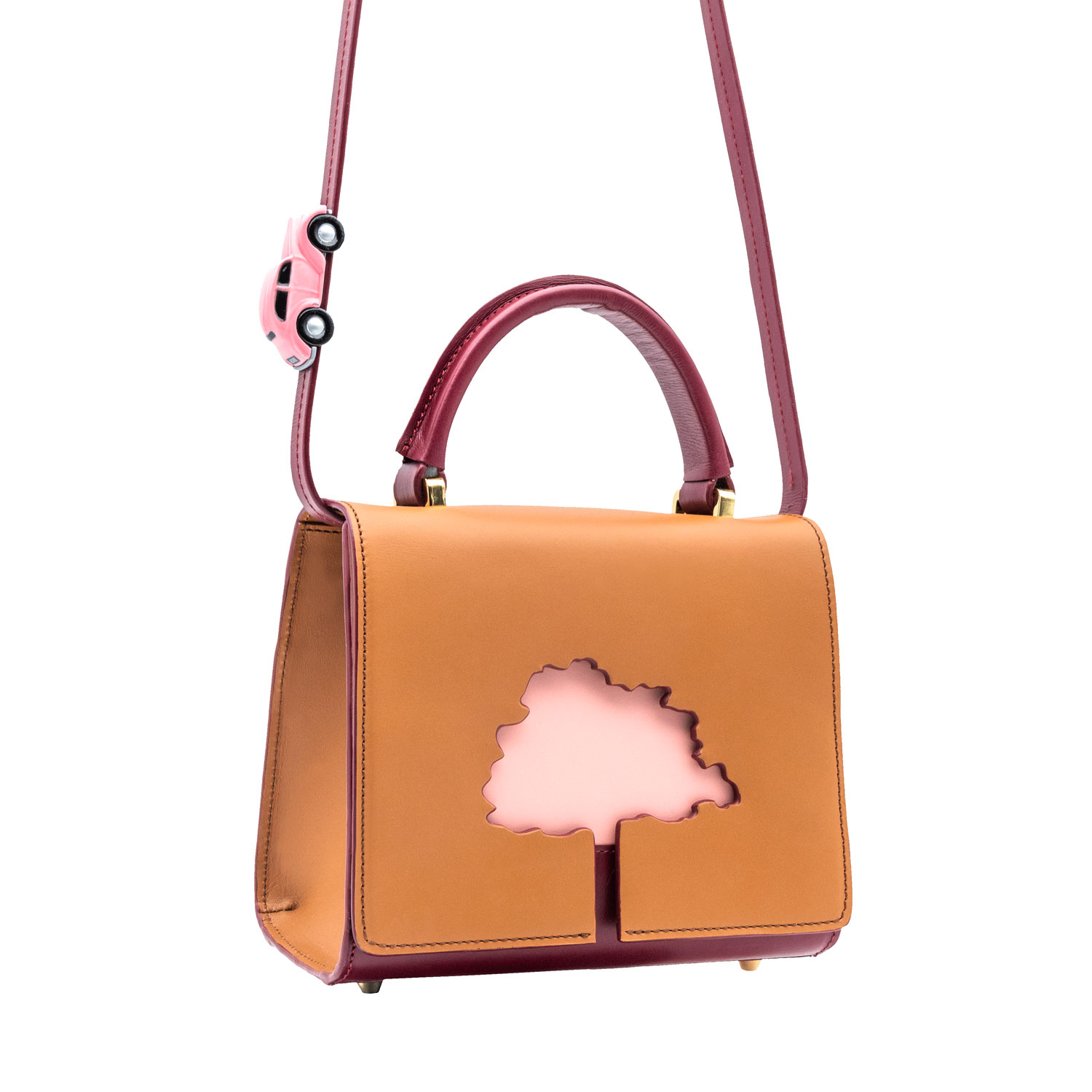 Absurde Women's Brown / Neutrals One Way Beige Small Leather Shoulder Bag