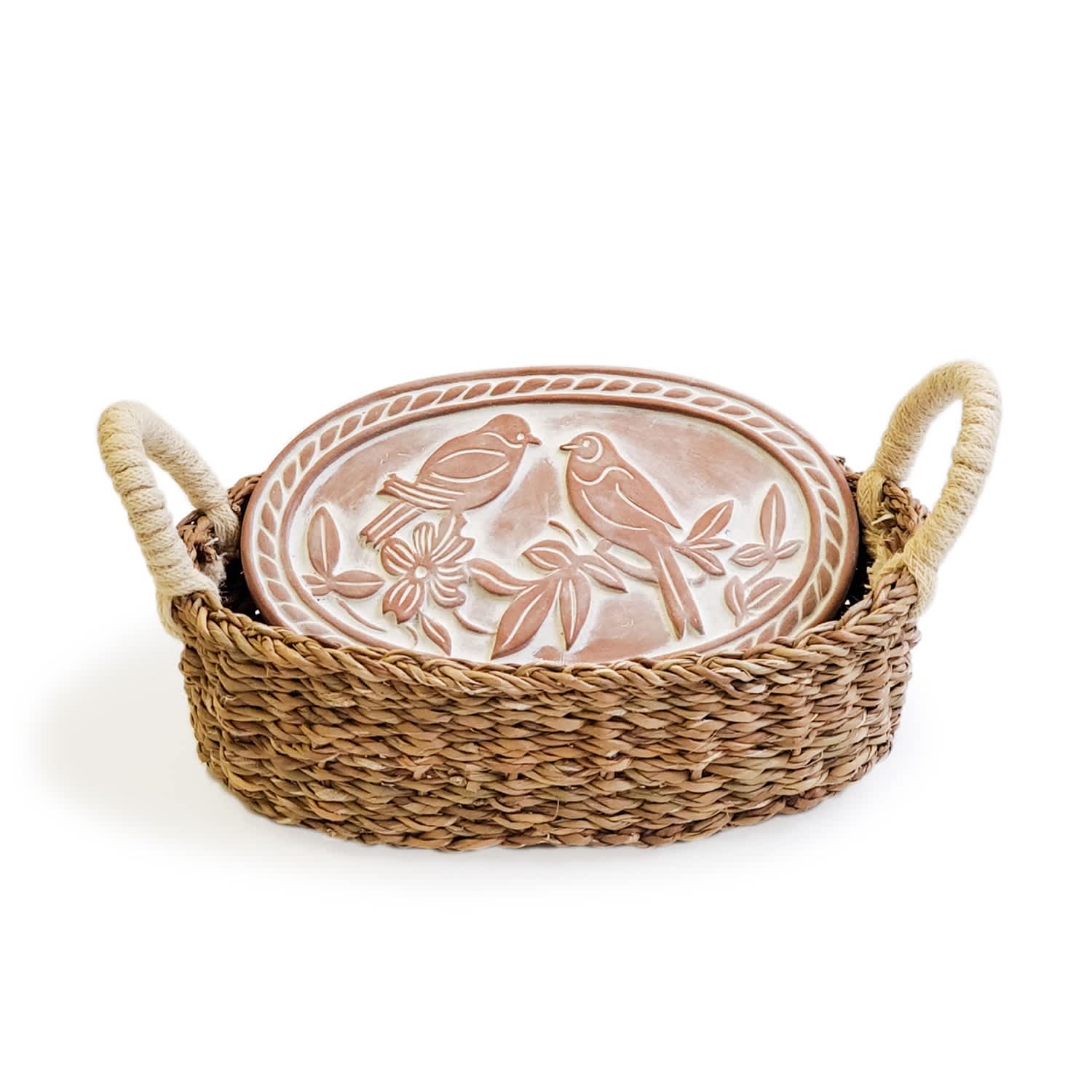 Bread Warmer & Basket - Lovebirds Round, KORISSA