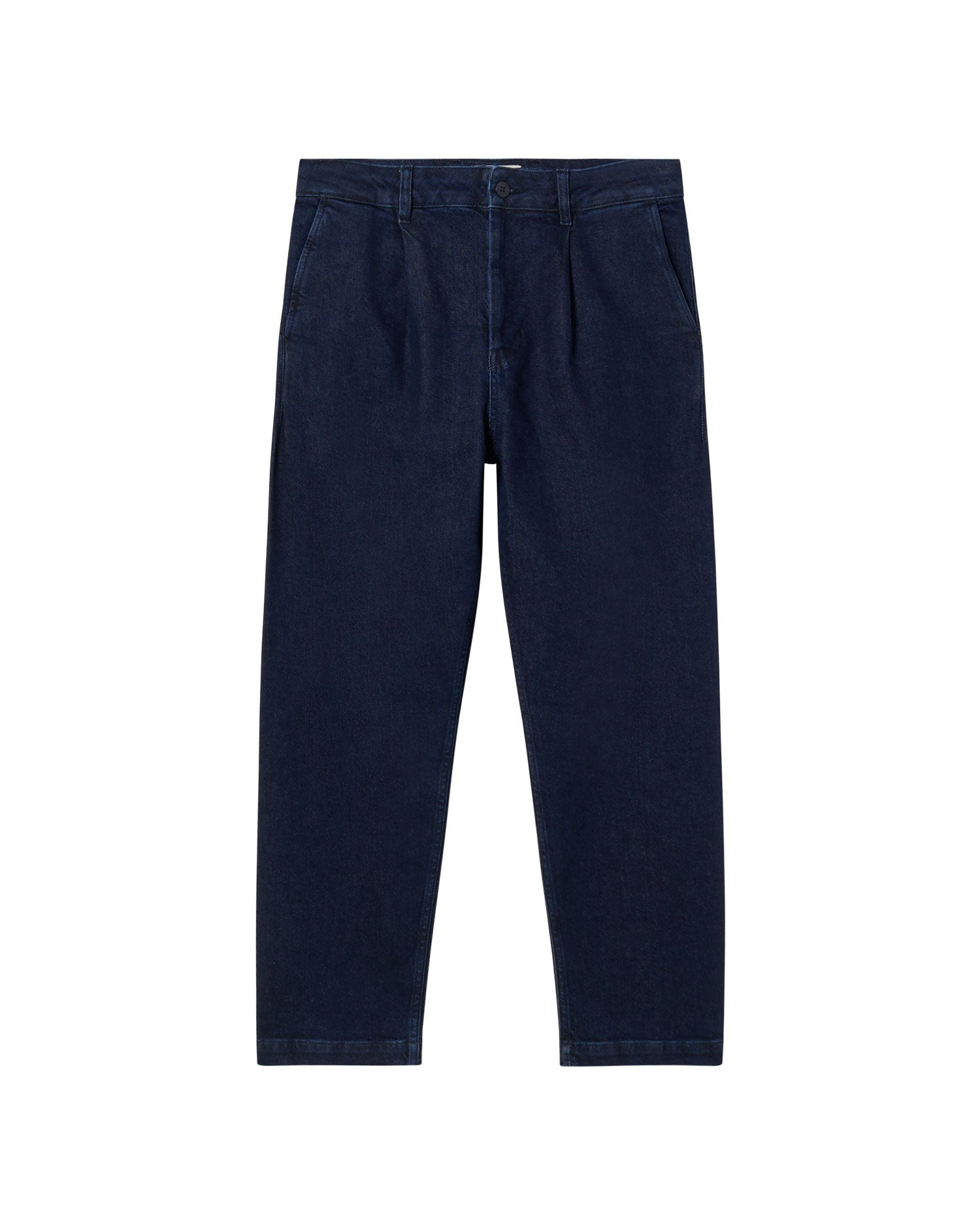 Thinking Mu Men's Blue Dark Clean Denim Wotan Pants In Blue