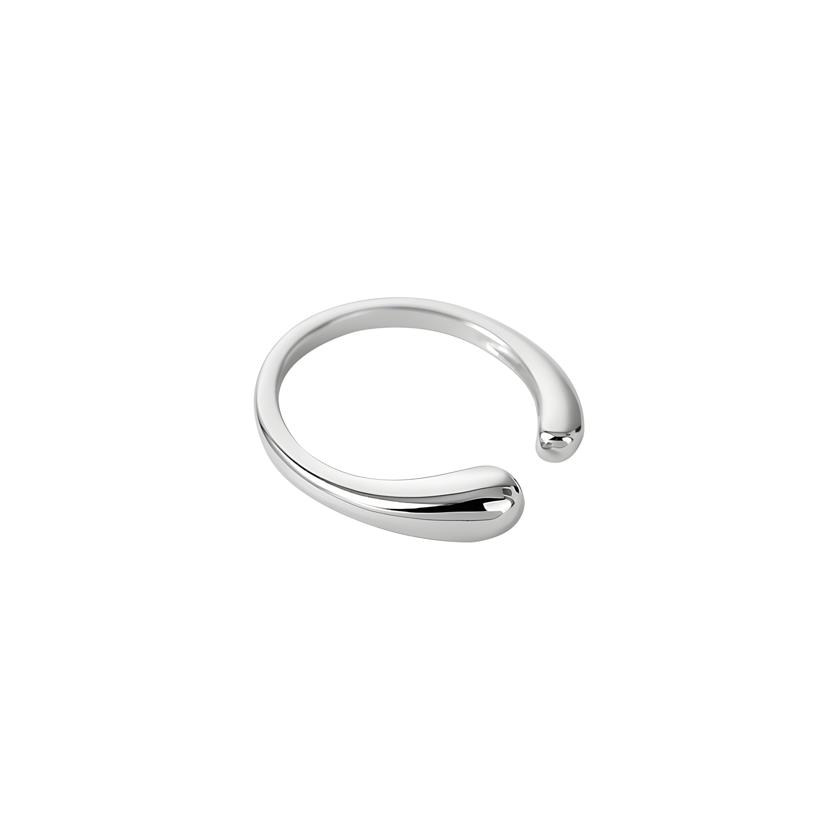 Gold Trip Women's Open Drop Ring In Silver In Silver