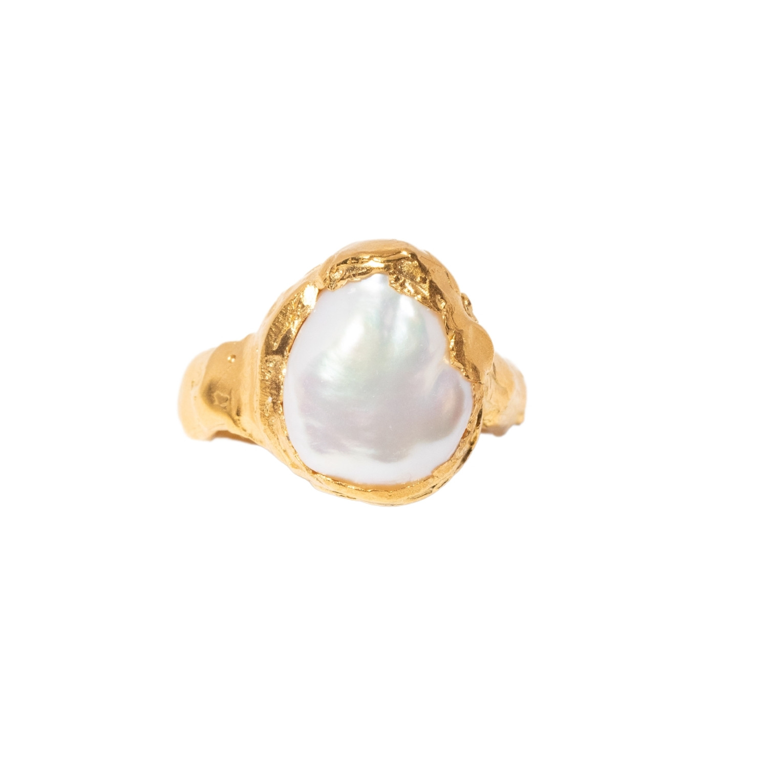 Mini Aurora Pearl Ring by The Bow Jewelry