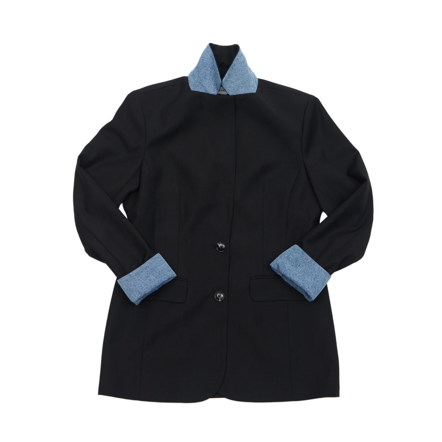 Circular Path Women's Blue / Black Donna Blazer In Black/blue