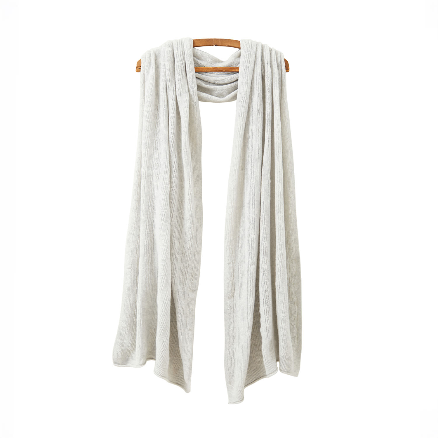 Oubas Women's Neutrals / Grey Fine Lambswool Brant Wrap In Silver In Grey
