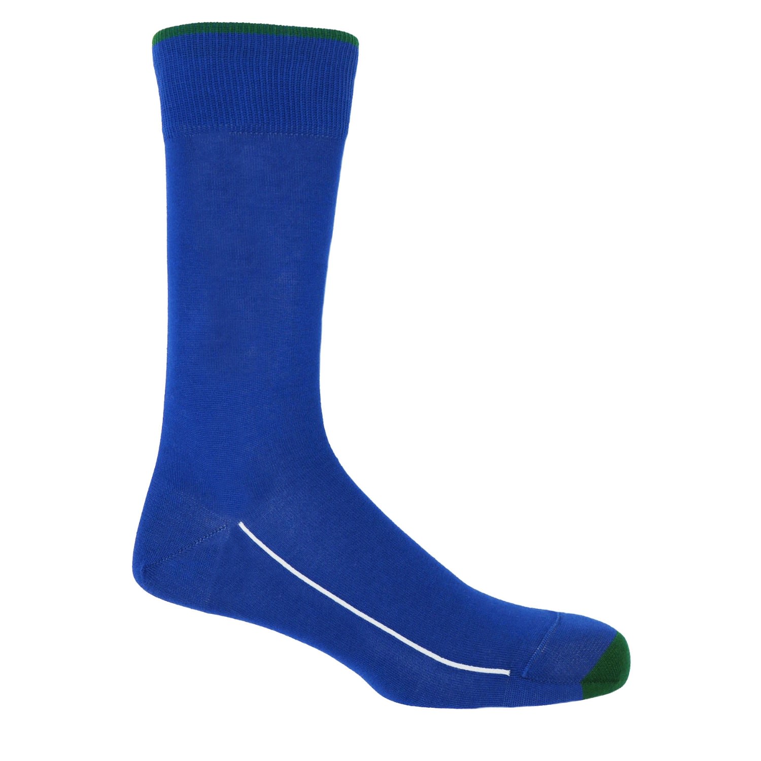 Peper Harow - Made In England Blue Cobalt Square Mile Men's Socks In Blue