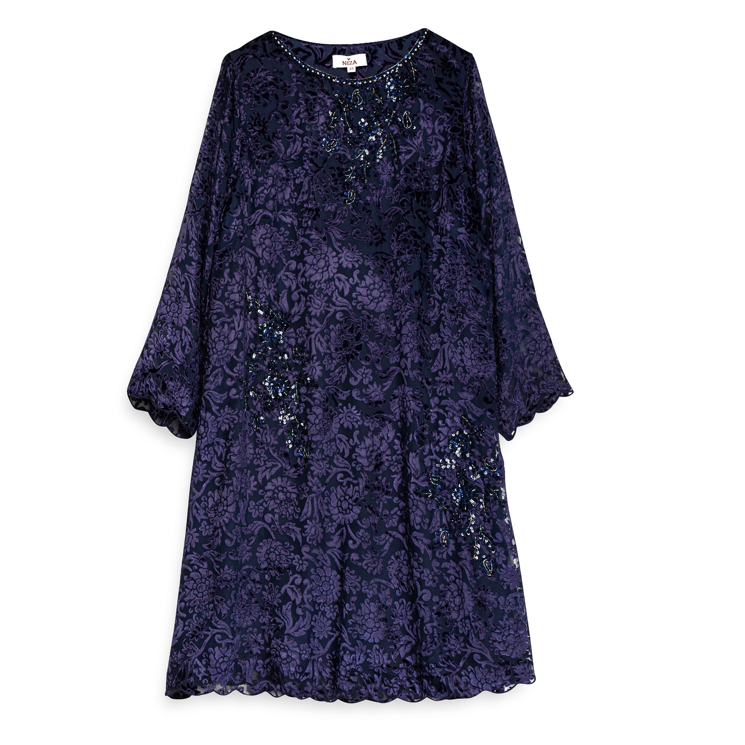 Niza Women's Pink / Purple Short Flared Dress With Rhinestones In Pink/purple