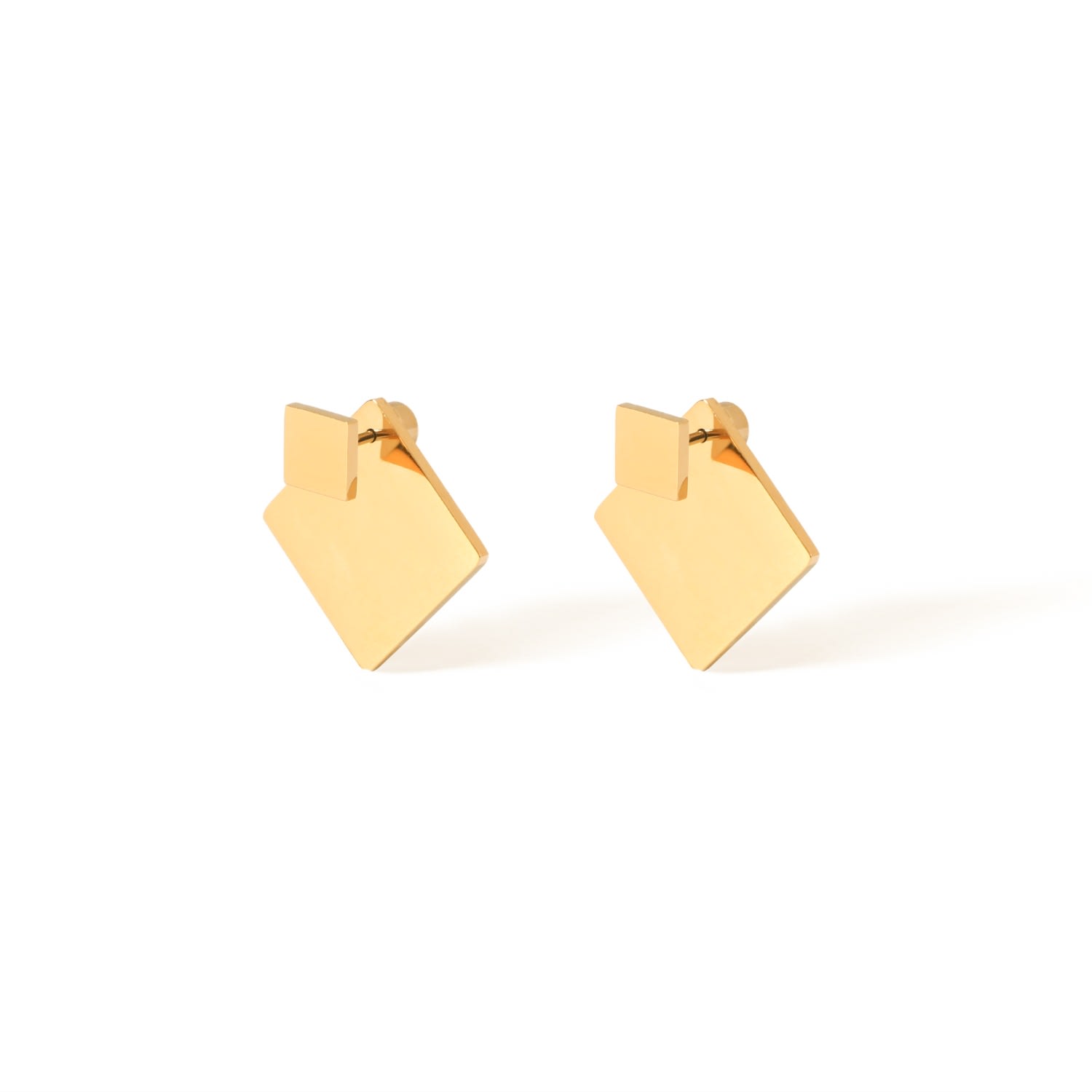 Women’s Gold Revolve Rhomb Earrings Revolve Closure | Dive Jewellery