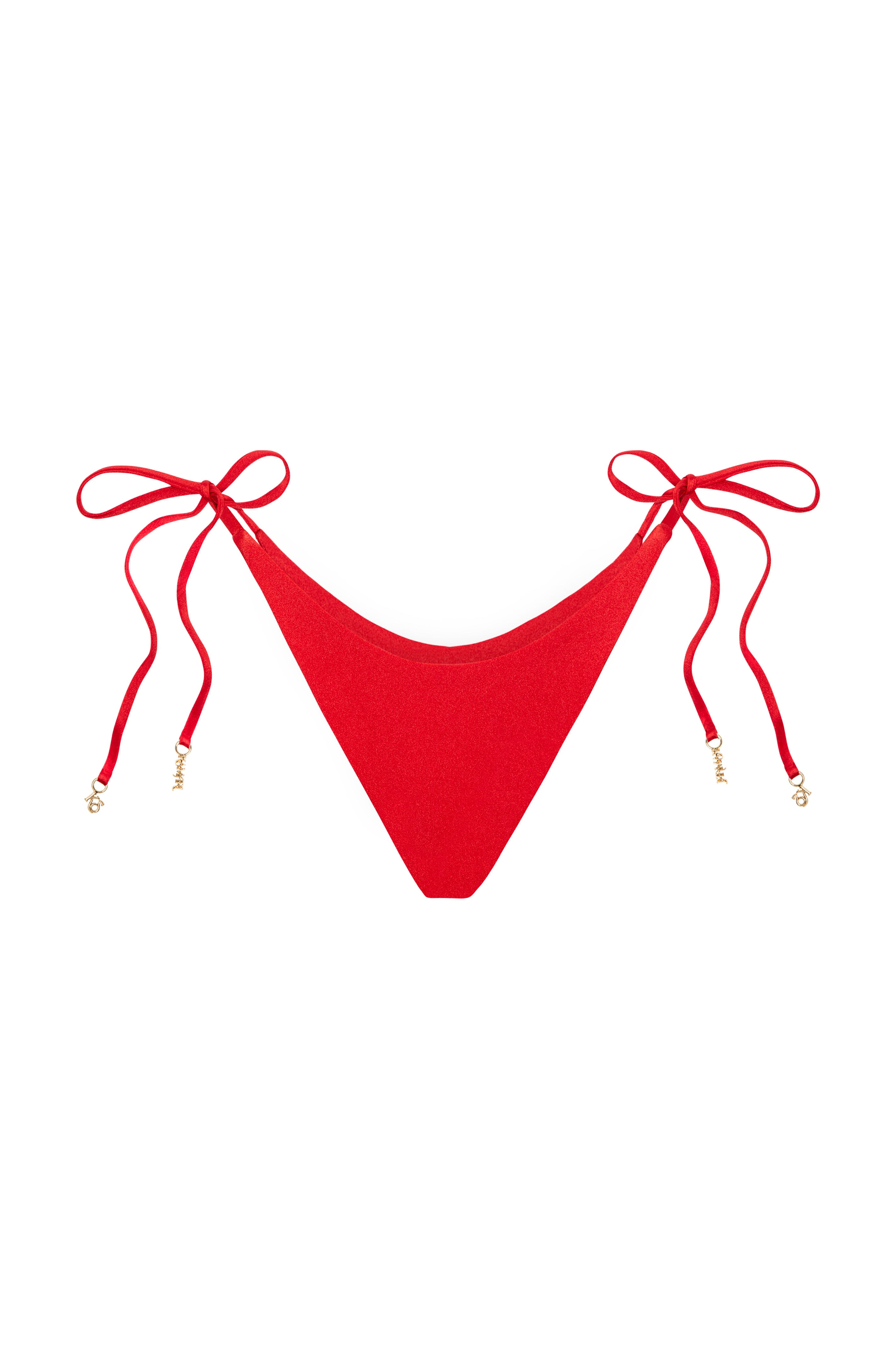 Kamari Swim Women's Red Margo Tie Bottoms- Cherry