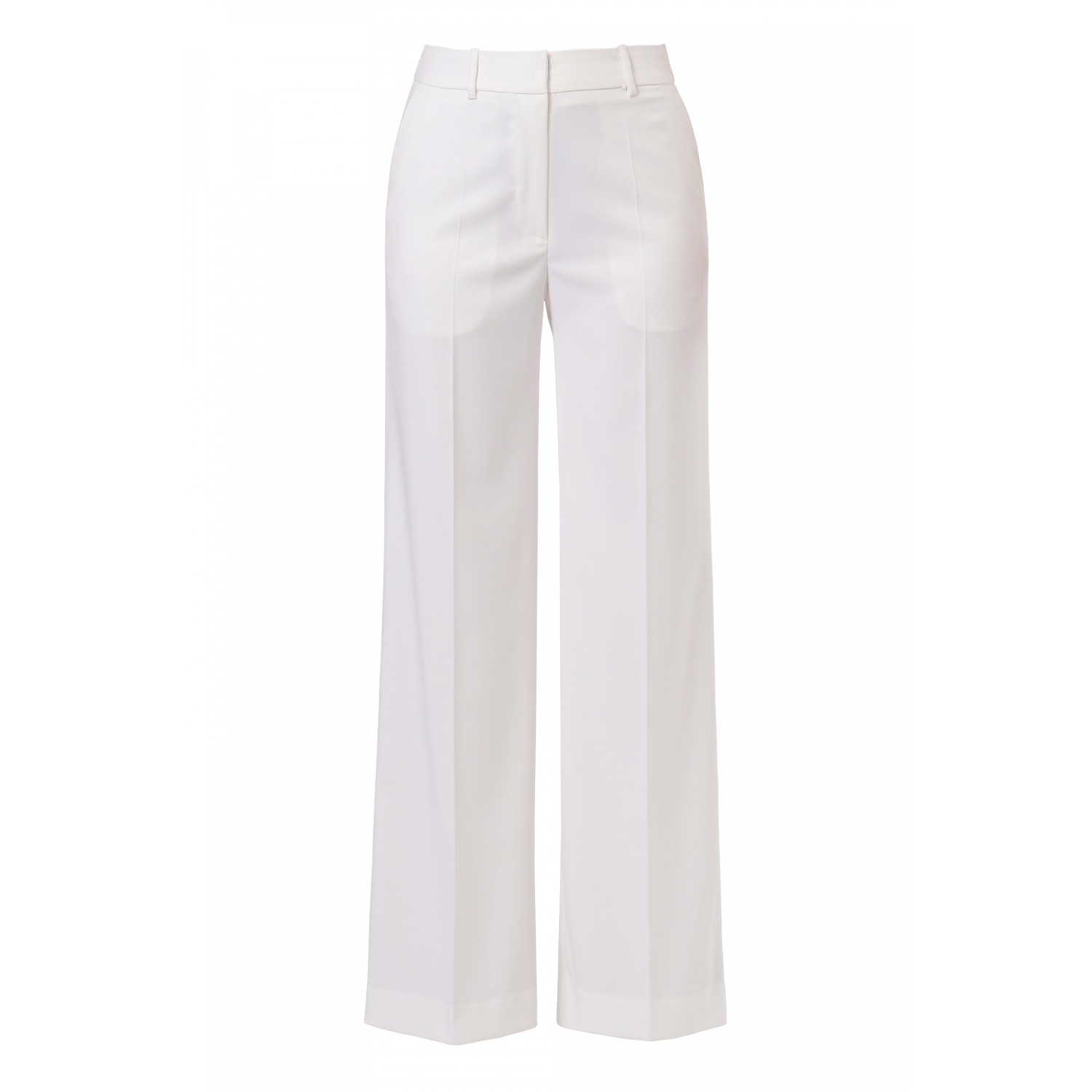 Aggi By Halewski Women's Franzi Off White Wide Suit Trousers In White