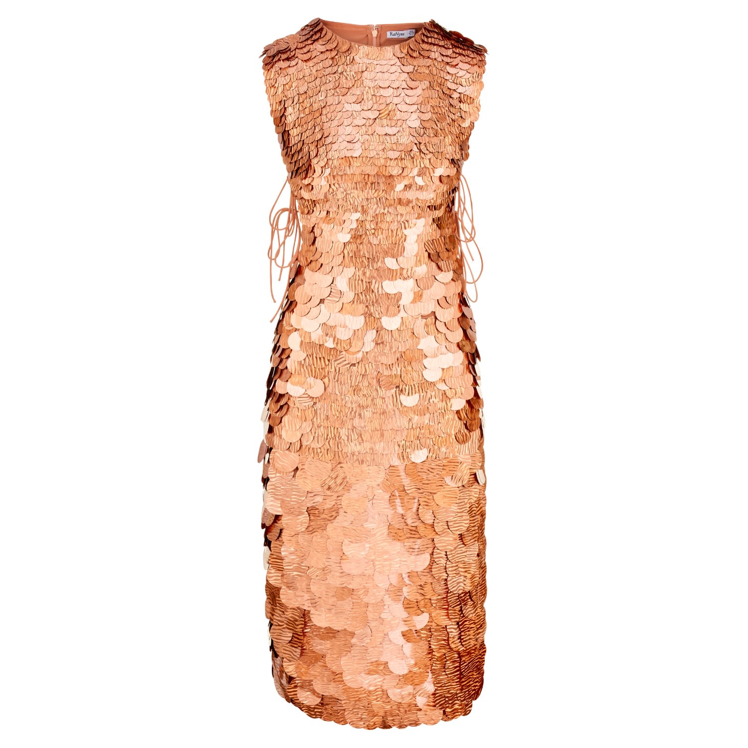 Women's Gold / Brown Nova Dress In Copper Sequins In Gold/brown