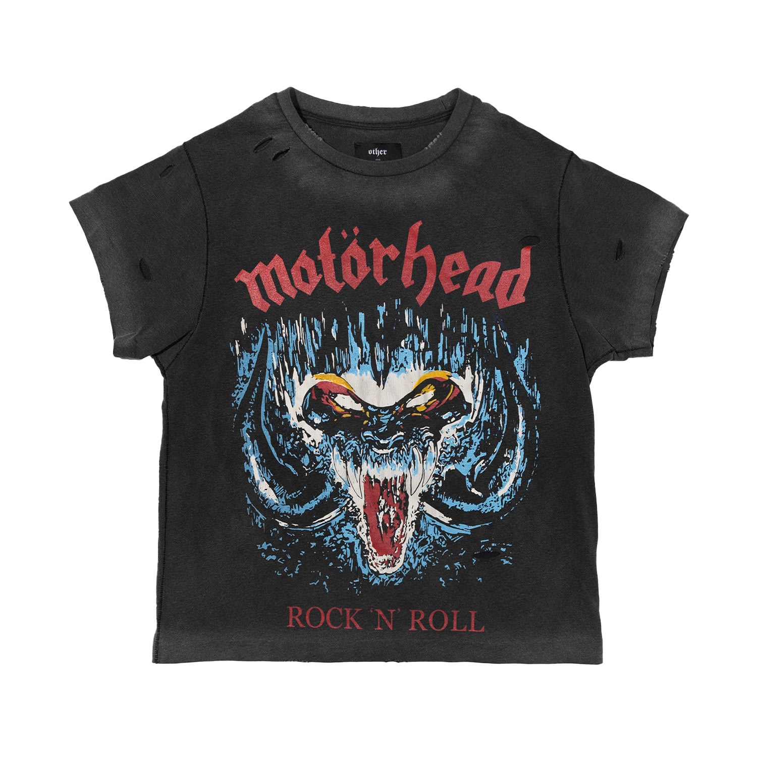 Women’s Motorhead - Rock N Roll - Vintage Band T-Shirt - Heavy Relic Black Extra Small OTHER UK