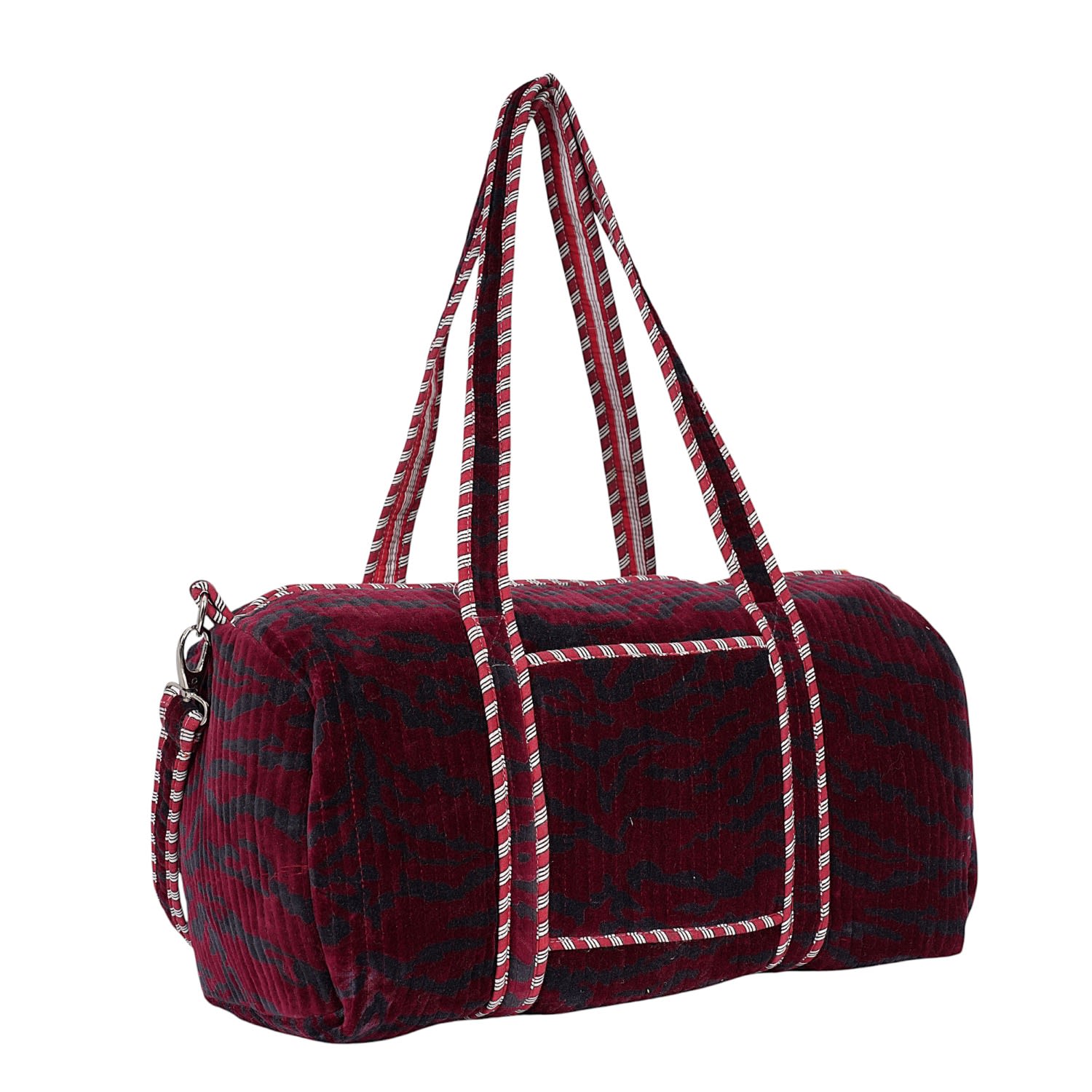 Conscious Yoga Collective Red / Black The Velvet Tiger Weekender In Red In Multi