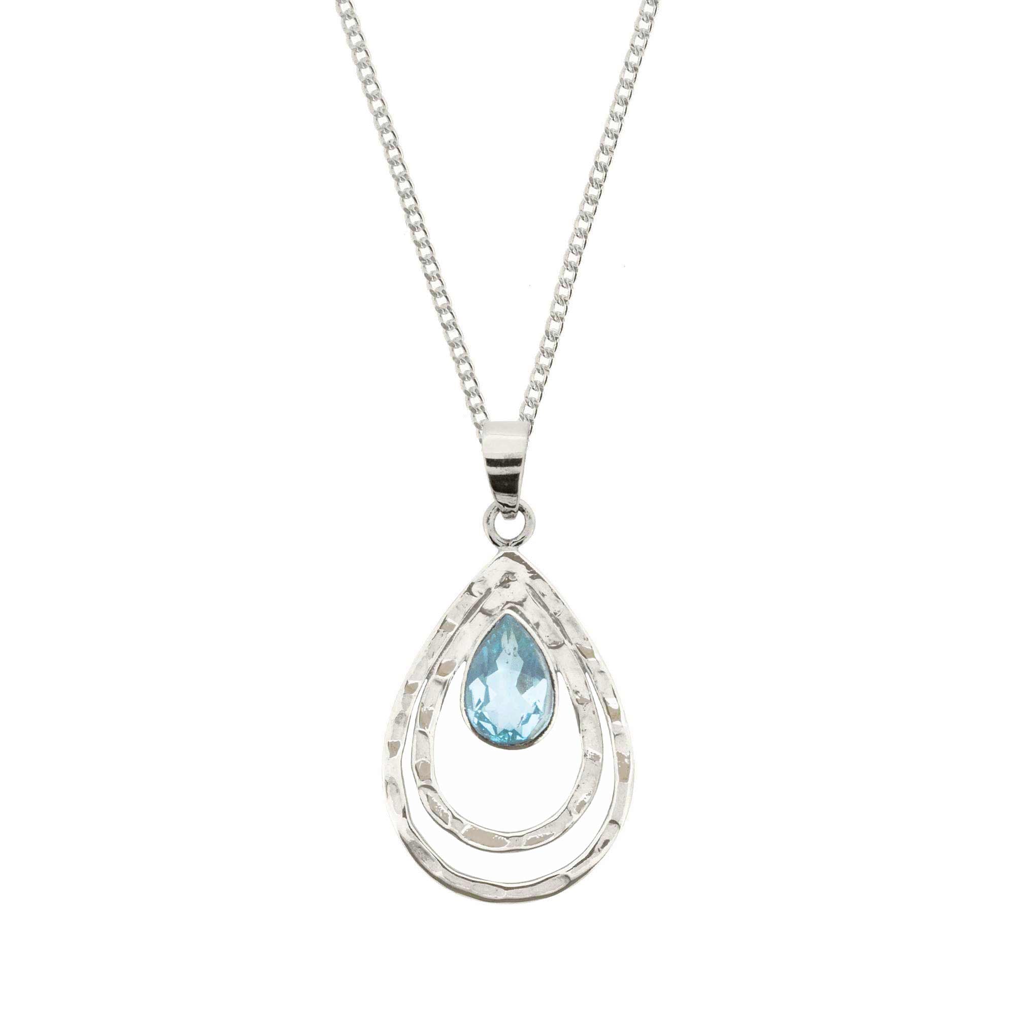 Women’s Infinity Universe Silver Necklace - Blue Topaz Charlotte’s Web Jewellery