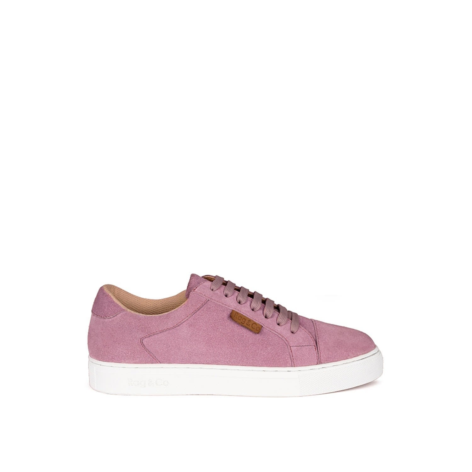 Rag & Co Women's Ashford Fine Leather Handcrafted Sneakers Pink By