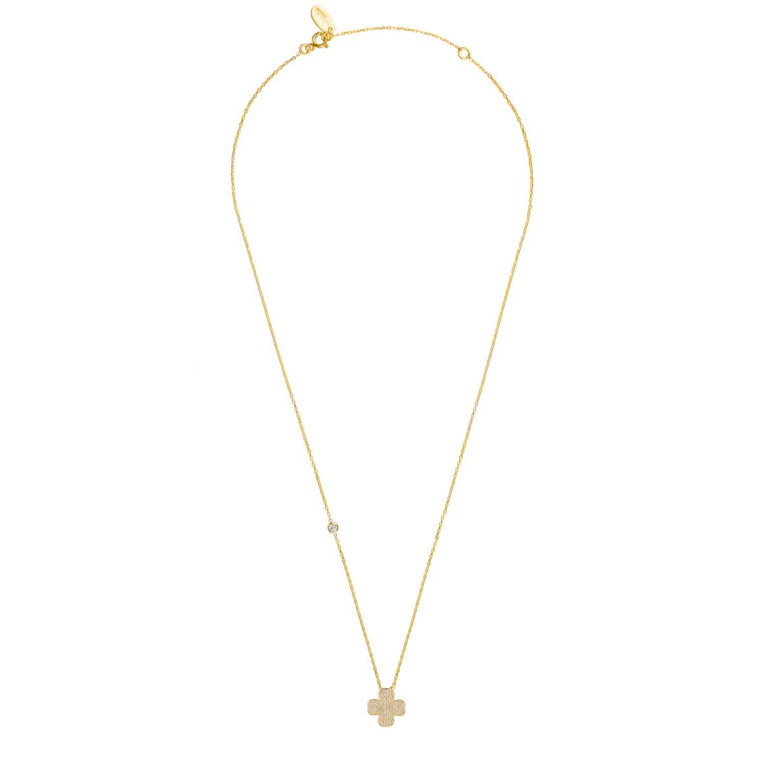 Four Leaf Clover Necklace, Gold & Black – LENOITES