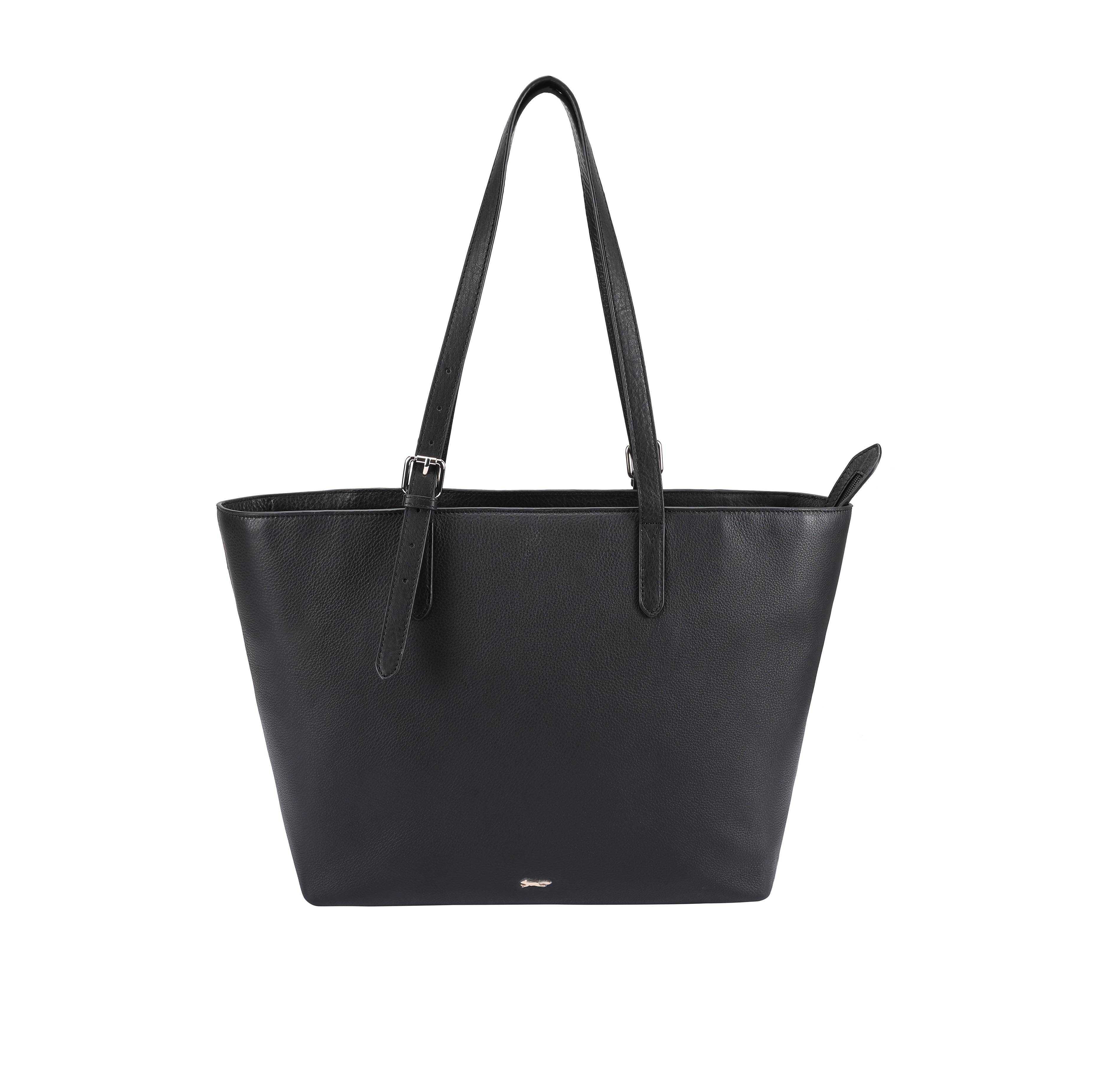 Women's Bernice Leather Tote Bag - Black | One Size | Paul Costelloe