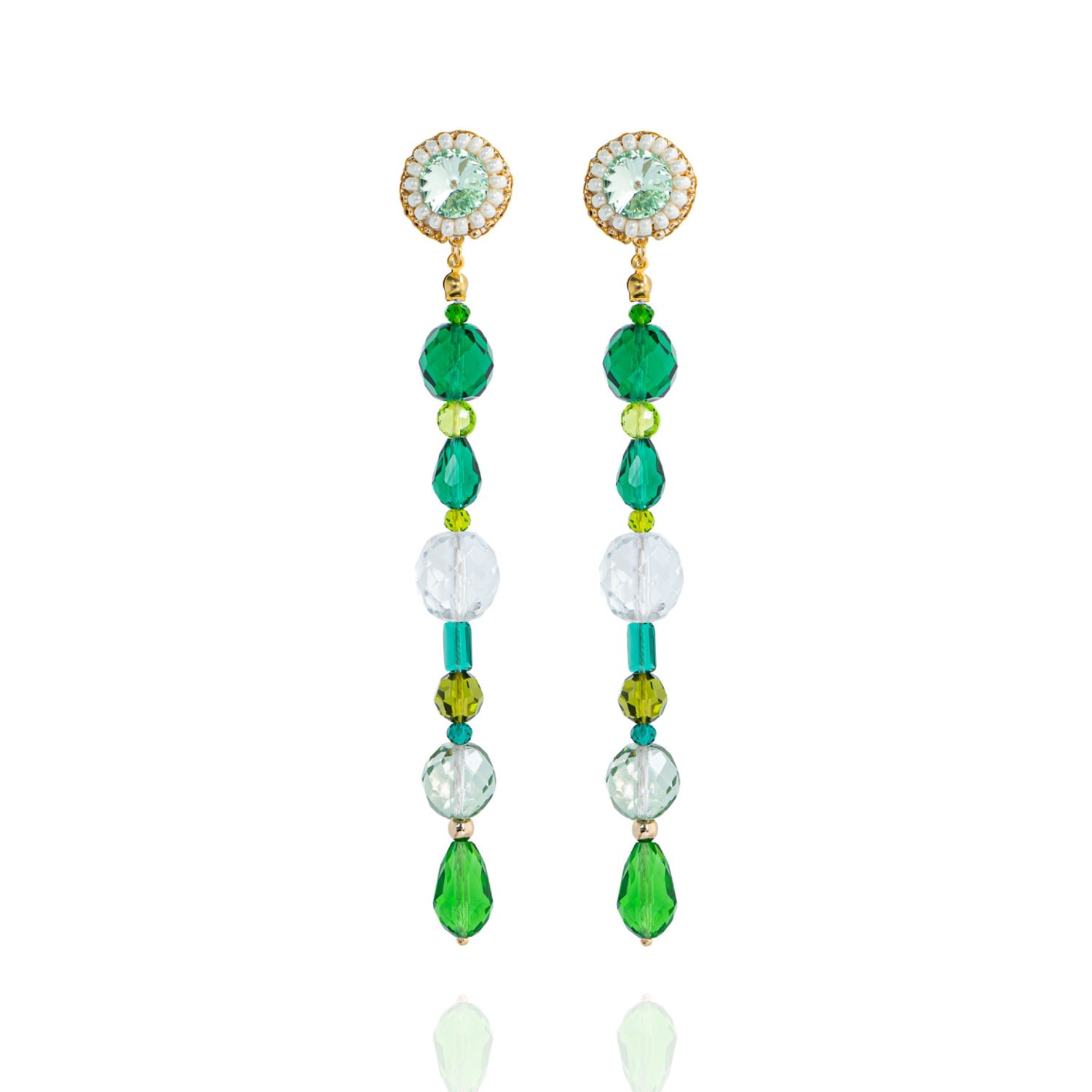 Women’s Green Giulia Earrings In Fresh Pine Saule Label