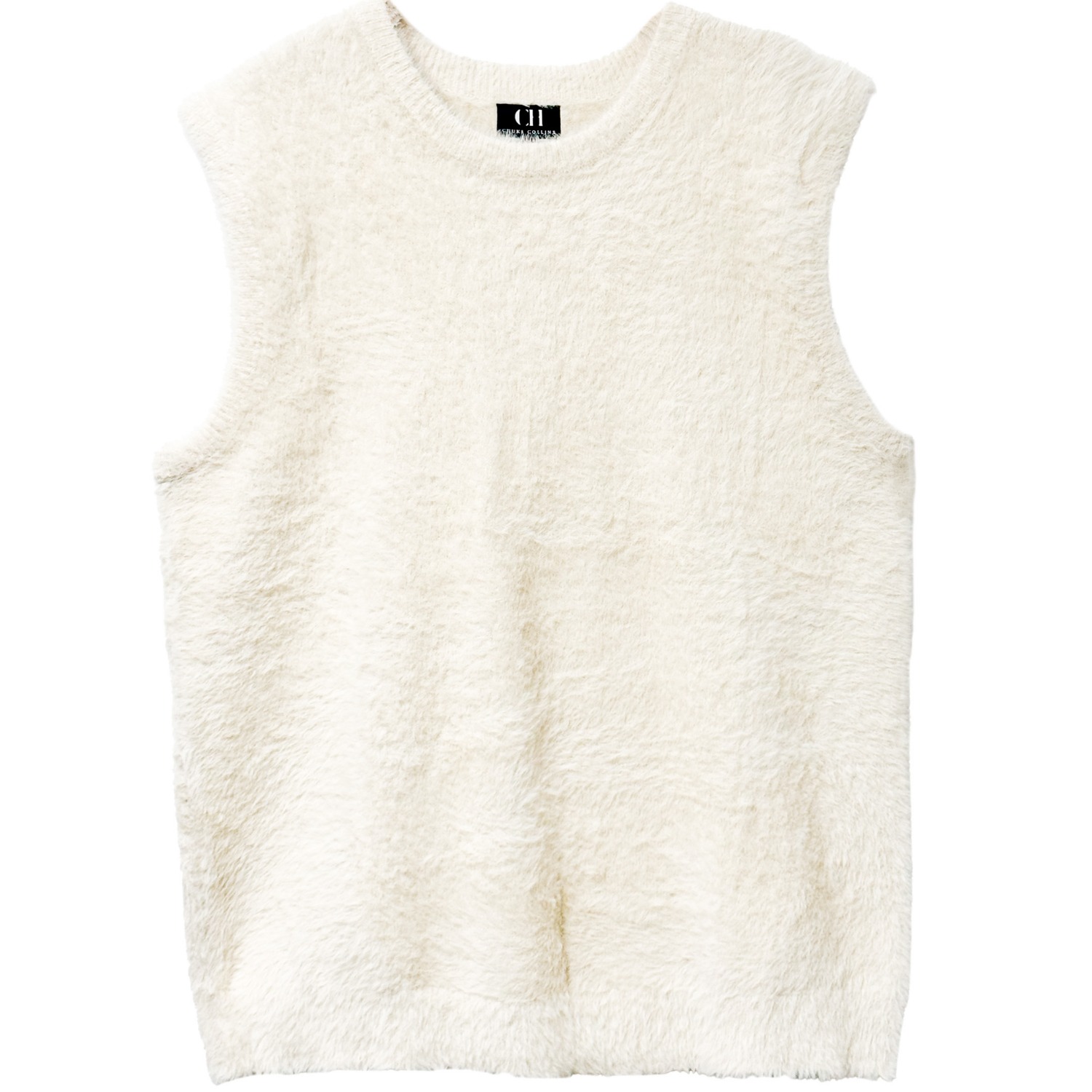 Chuks Collins Men's Neutrals Oke Sleeveless Cream Top In White
