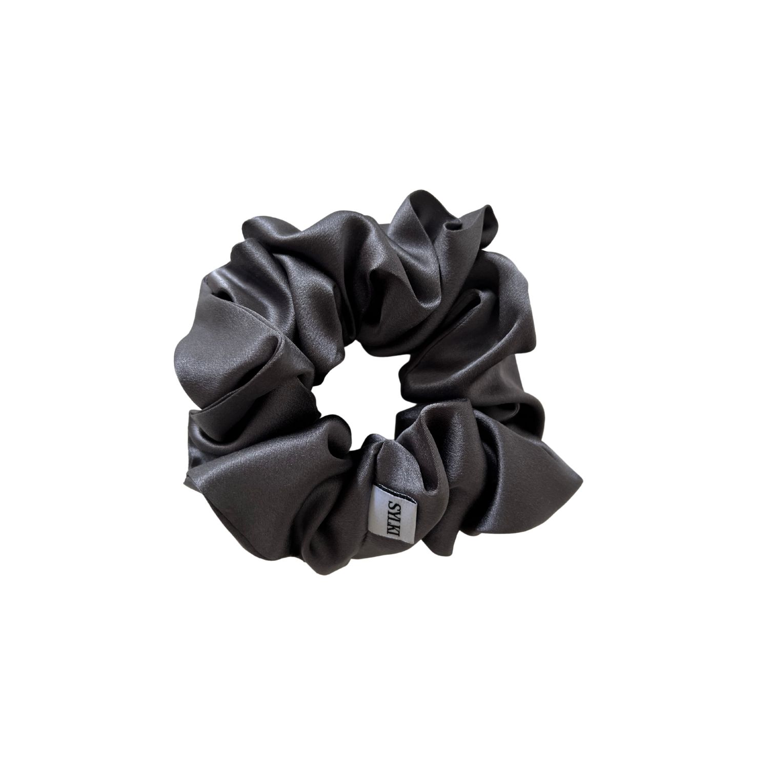 Women's Grey Silk Scrunchie | Sylki