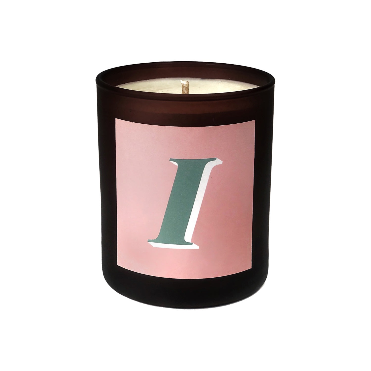 Pink / Purple Initial I Candle - Alba Refillable Large Alphabet Candle Little Karma Co. Ltd