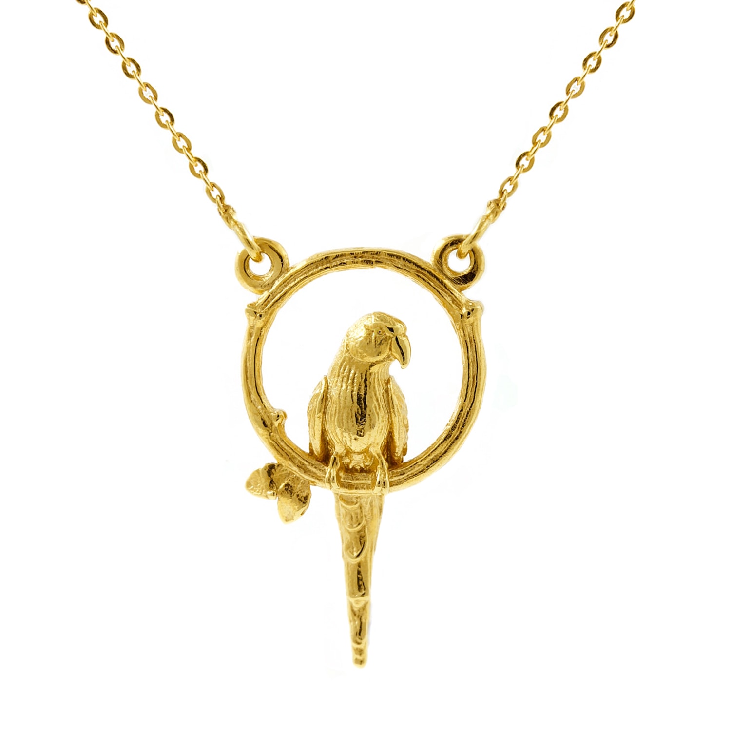 Lee Renee Women's Parakeet Necklace – Small, Upright - Gold In Gold