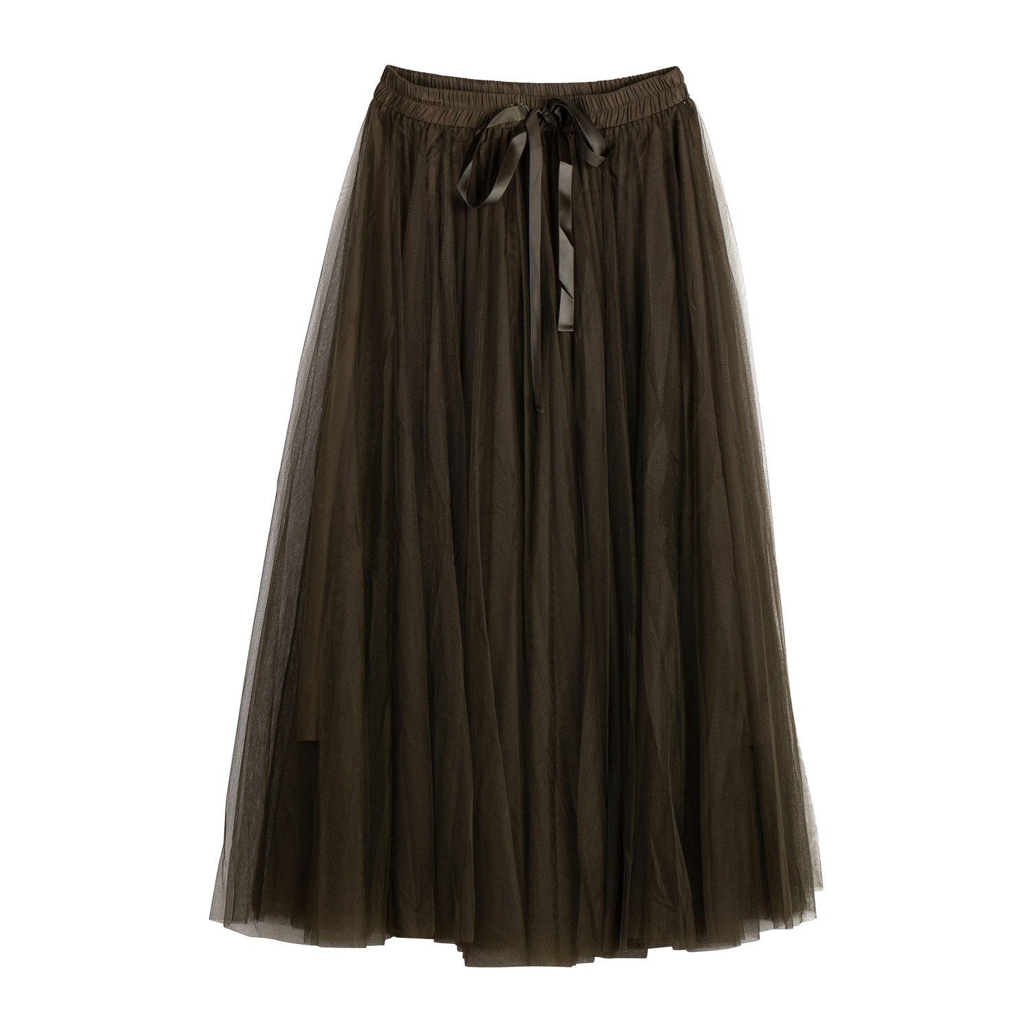 Tantra Spain Sl Women's Green Tulle Skirt With Multiple Layers And A-line Cut With Elastic Waistband In Green