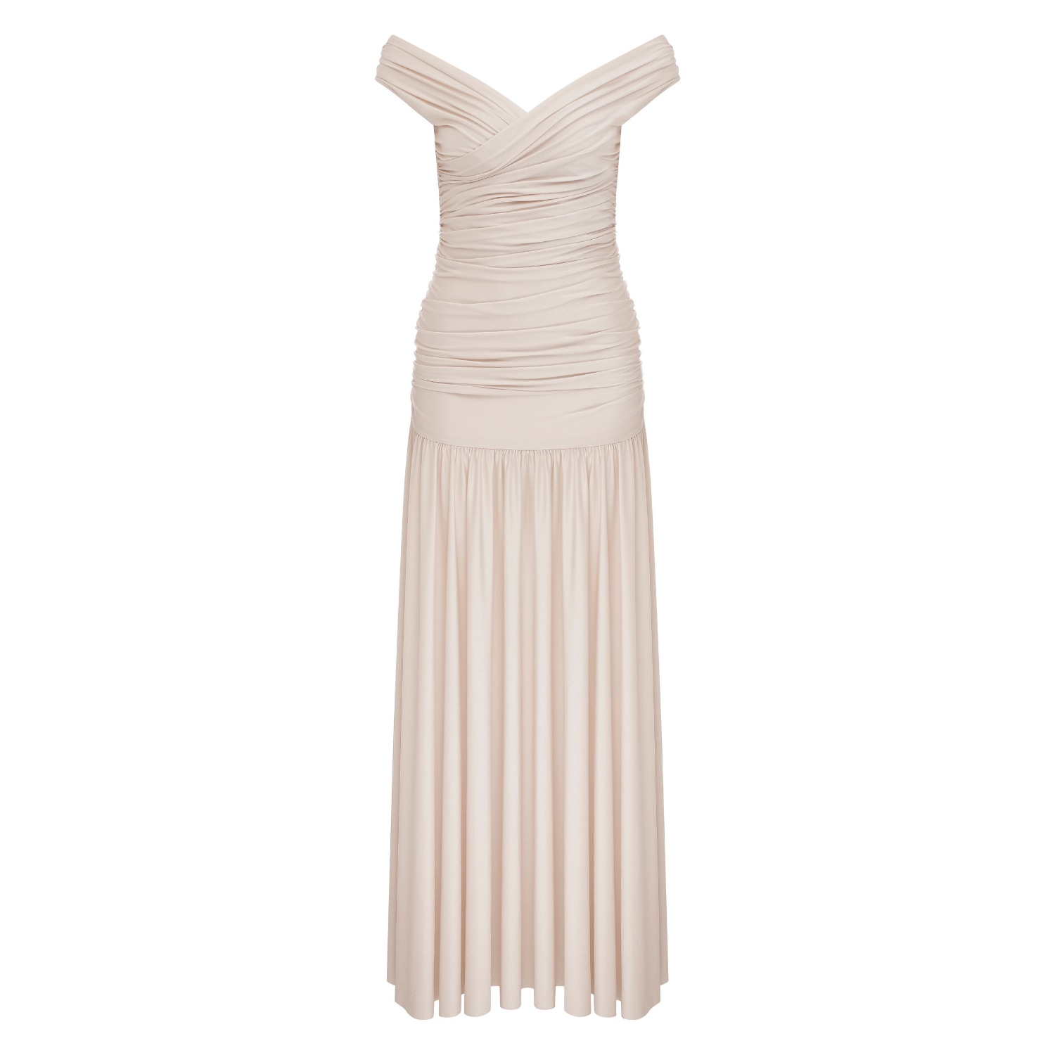 Nazli Ceren Women's Rose Gold Purley Jersey Long Dress In Cuban Sand In Neutral