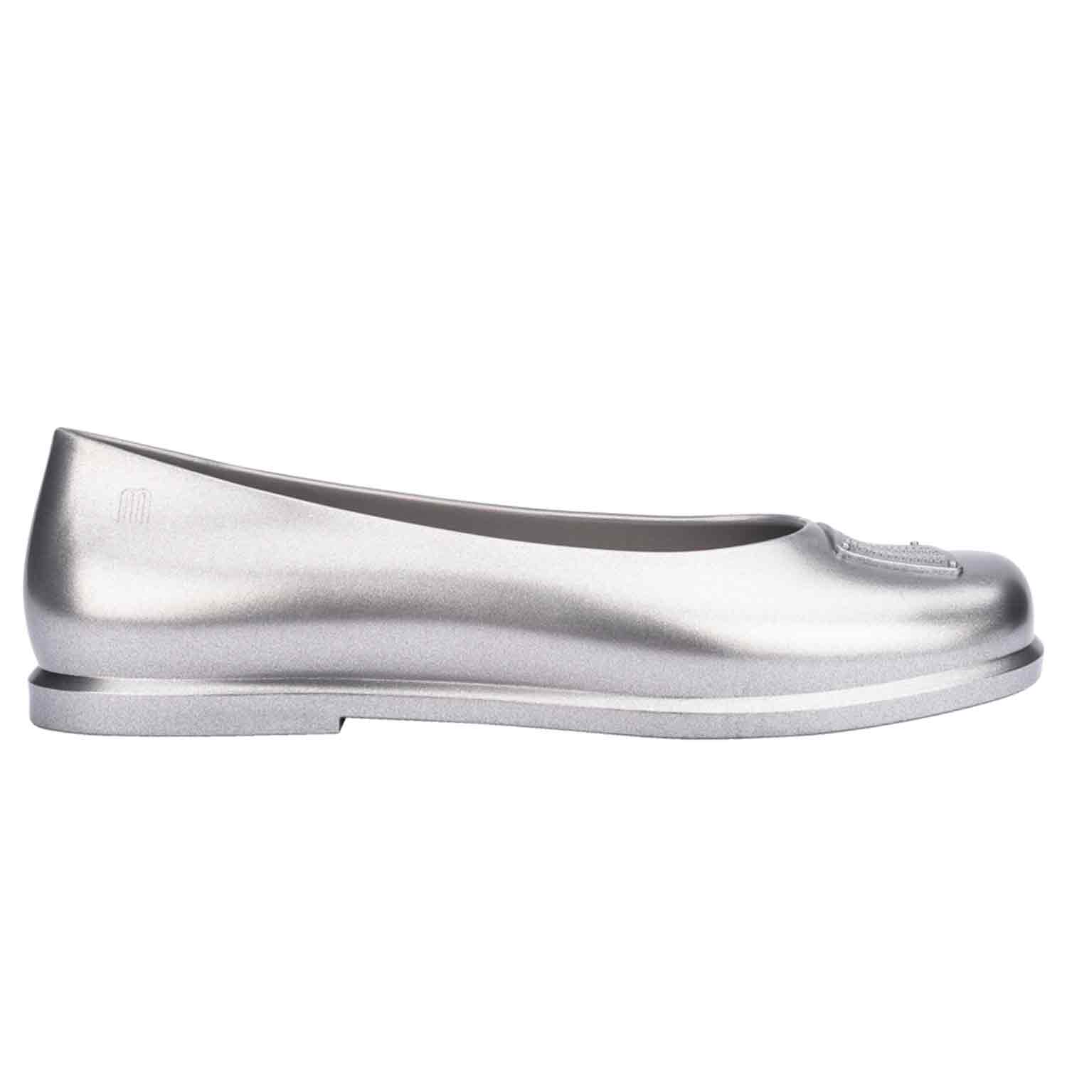 Melissa Women's Ruby X Marc Jacobs Ballet Style Flat - Silver Grey In Silver