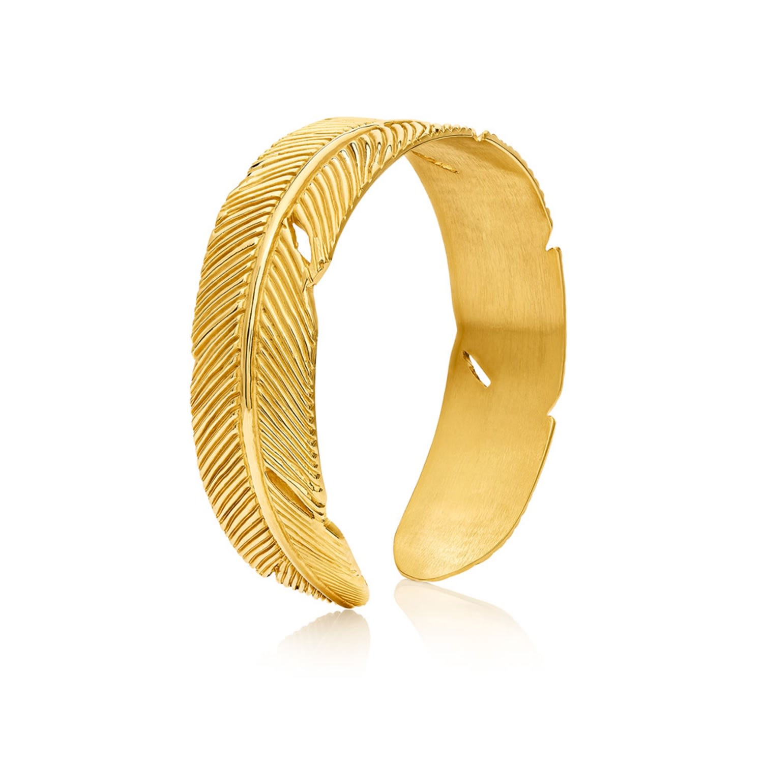 Sophie Simone Designs Men's Gold Feather Bracelet In Gold