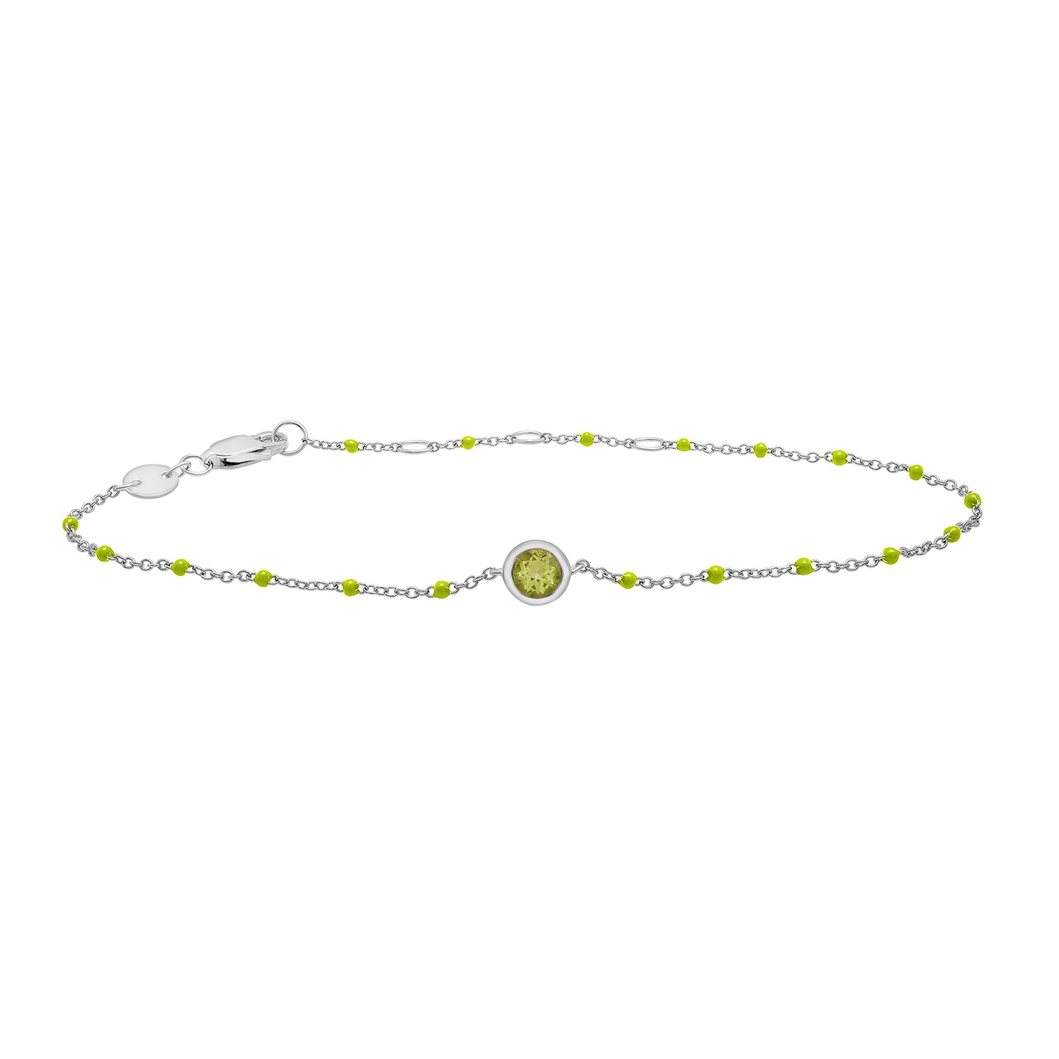 Miki & Jane Women's Green Birthstone Enamel Bracelet - Peridot