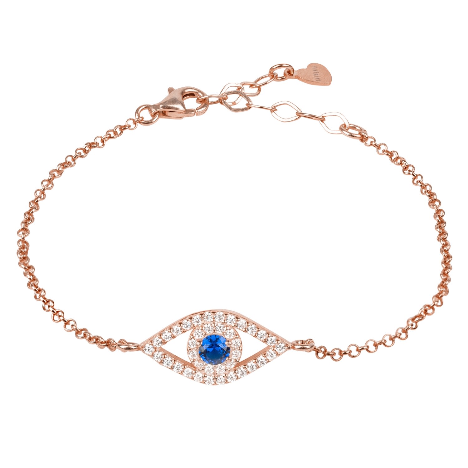 Women’s Rose Gold / Pink / Purple Evil Eye Elliptical Bracelet - Blue, Pink & Purple, Rose Gold Latelita