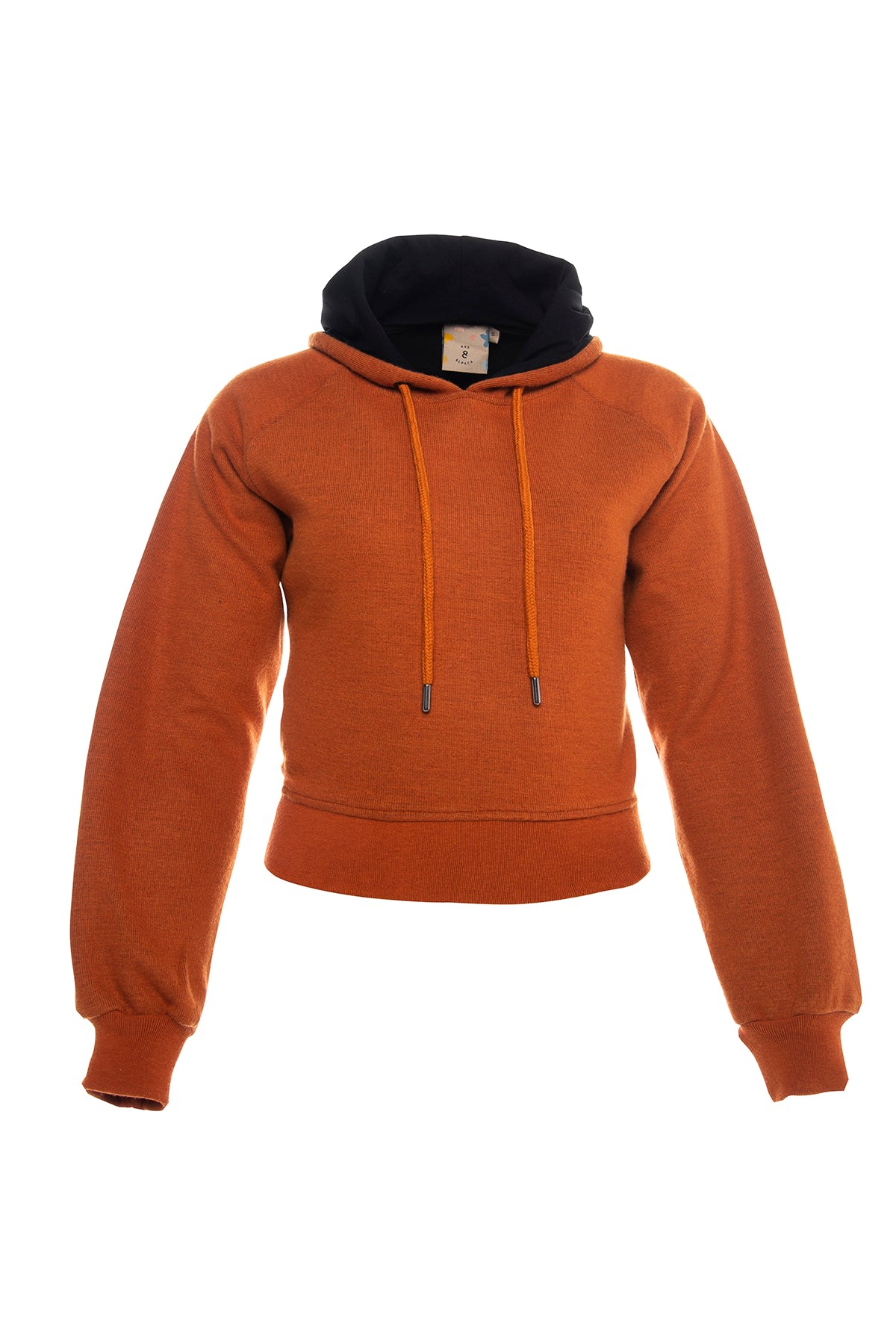 Women’s Yellow / Orange Short Hoodie - Orange Large Bee & Alpaca