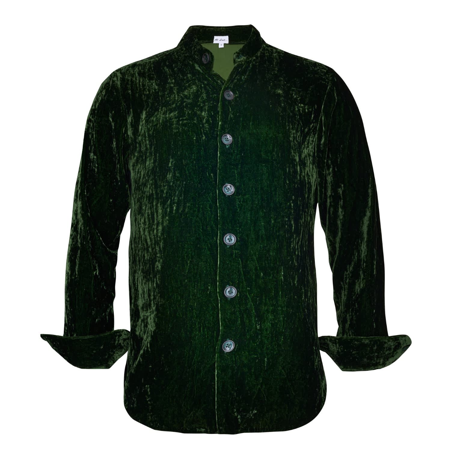 forest green mens button up shirt
