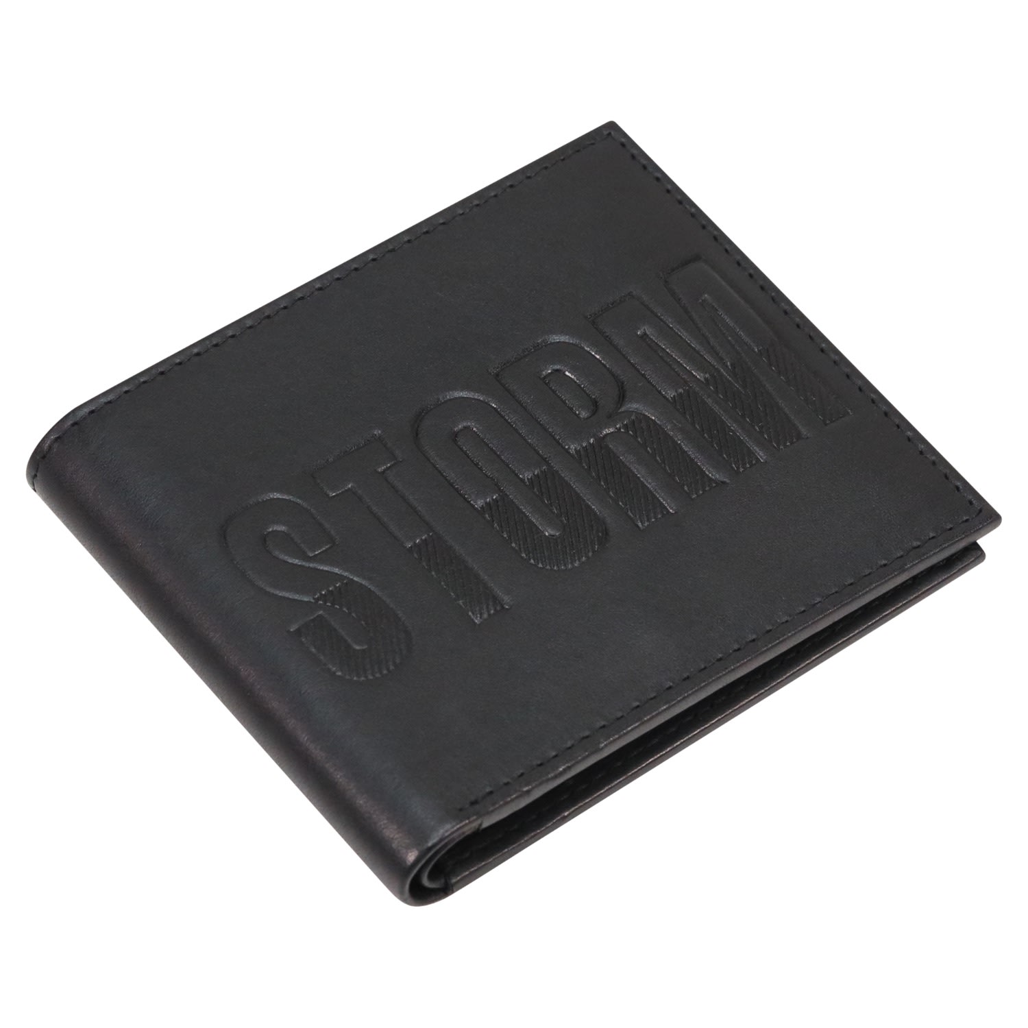 Storm Men's Plutus Leather Embossed Wallet Black