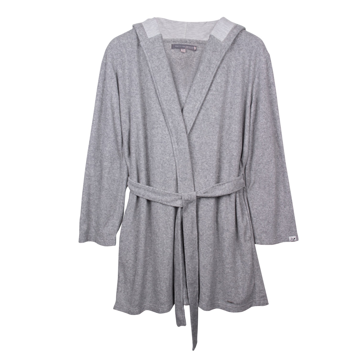 Women's Organic Cotton Robe In Grey | Large | Pretty You