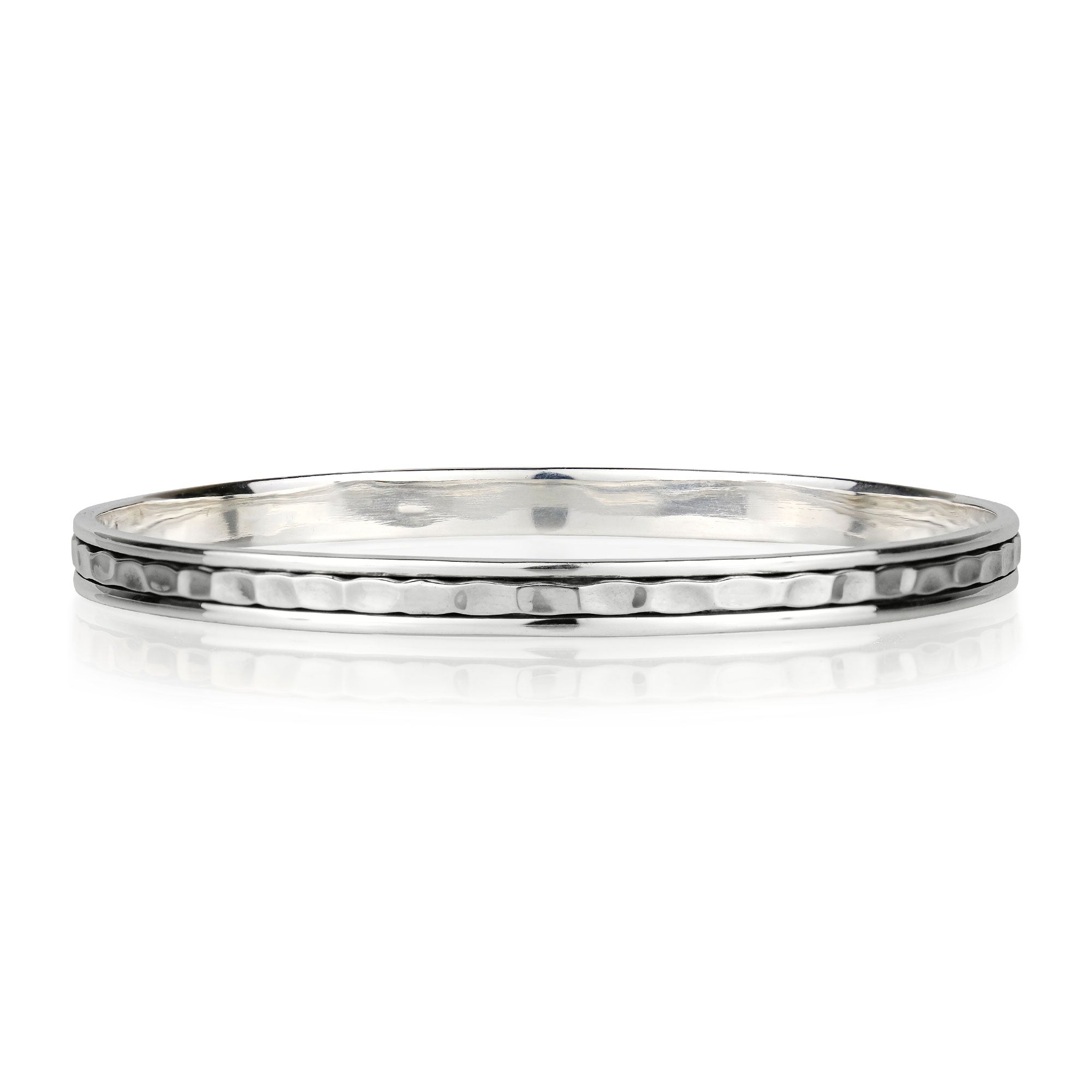 Charlotte's Web Jewellery Women's Karma Abundance Silver Spinning Stacking Bangle In Silver
