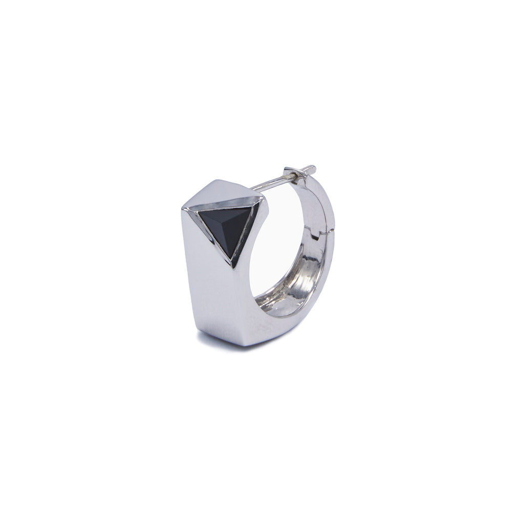 Capsule Eleven Women's Jewel Beneath Signet Earring Single - Silver In Metallic