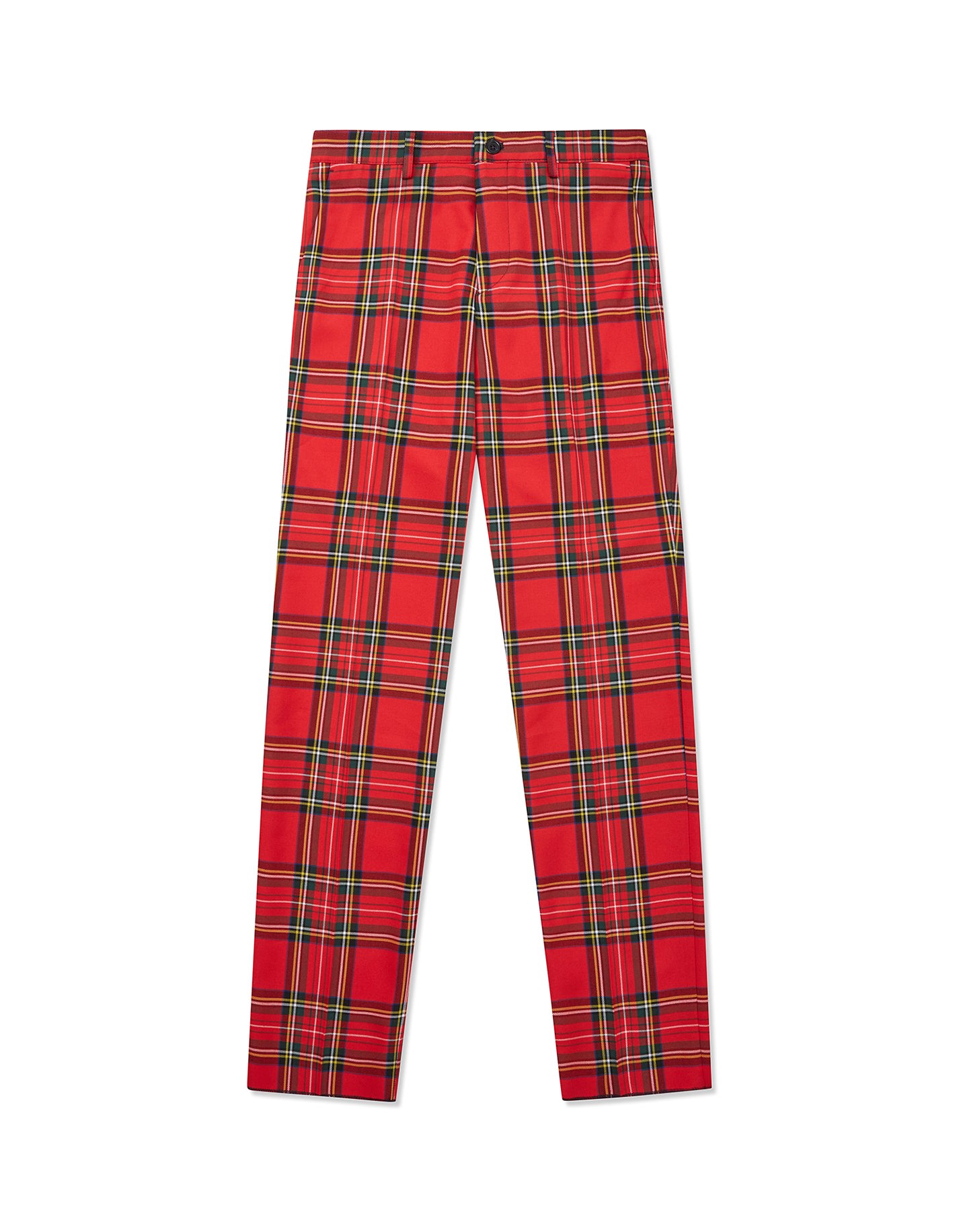 Gresham Blake Men's Black / Red Stewart Royal Red Tartan Trouser In Black/red