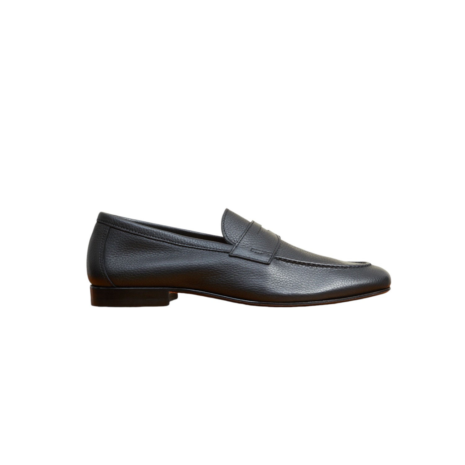 Jack Erwin Men's Edward Penny Loafer - Black Pebble Grain In Black