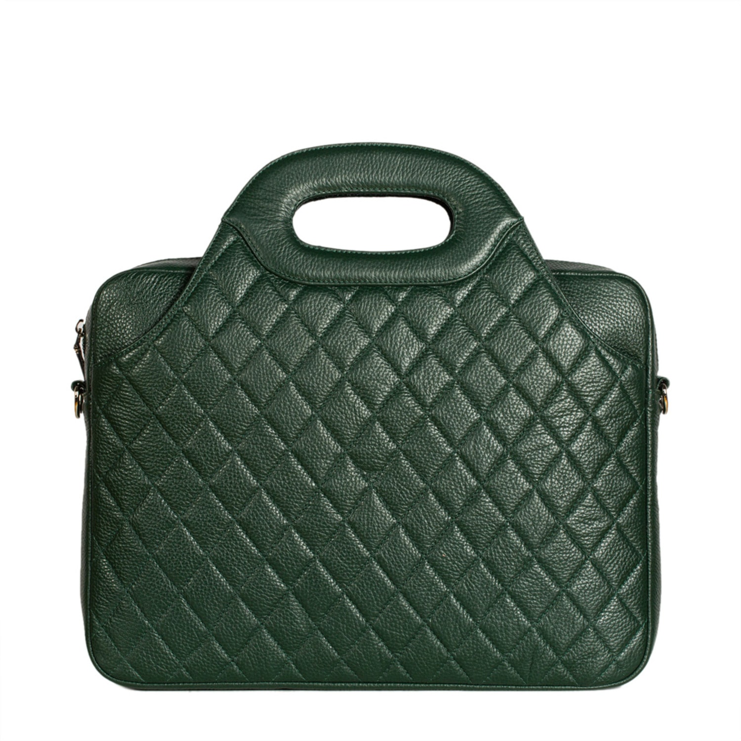 Laura Olaru Women's Fabiola Green Textured-leather Laptop Bag In Green