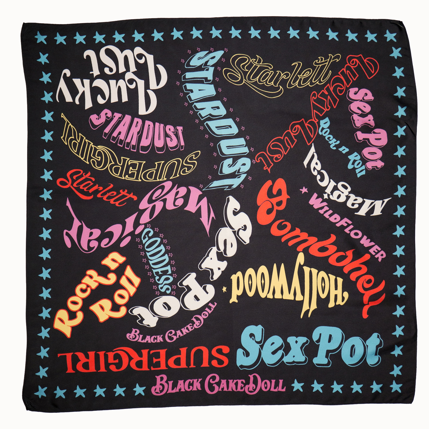 Women’s Say My Name Rock N’ Roll Scarf- Black Cake Clothing One Size