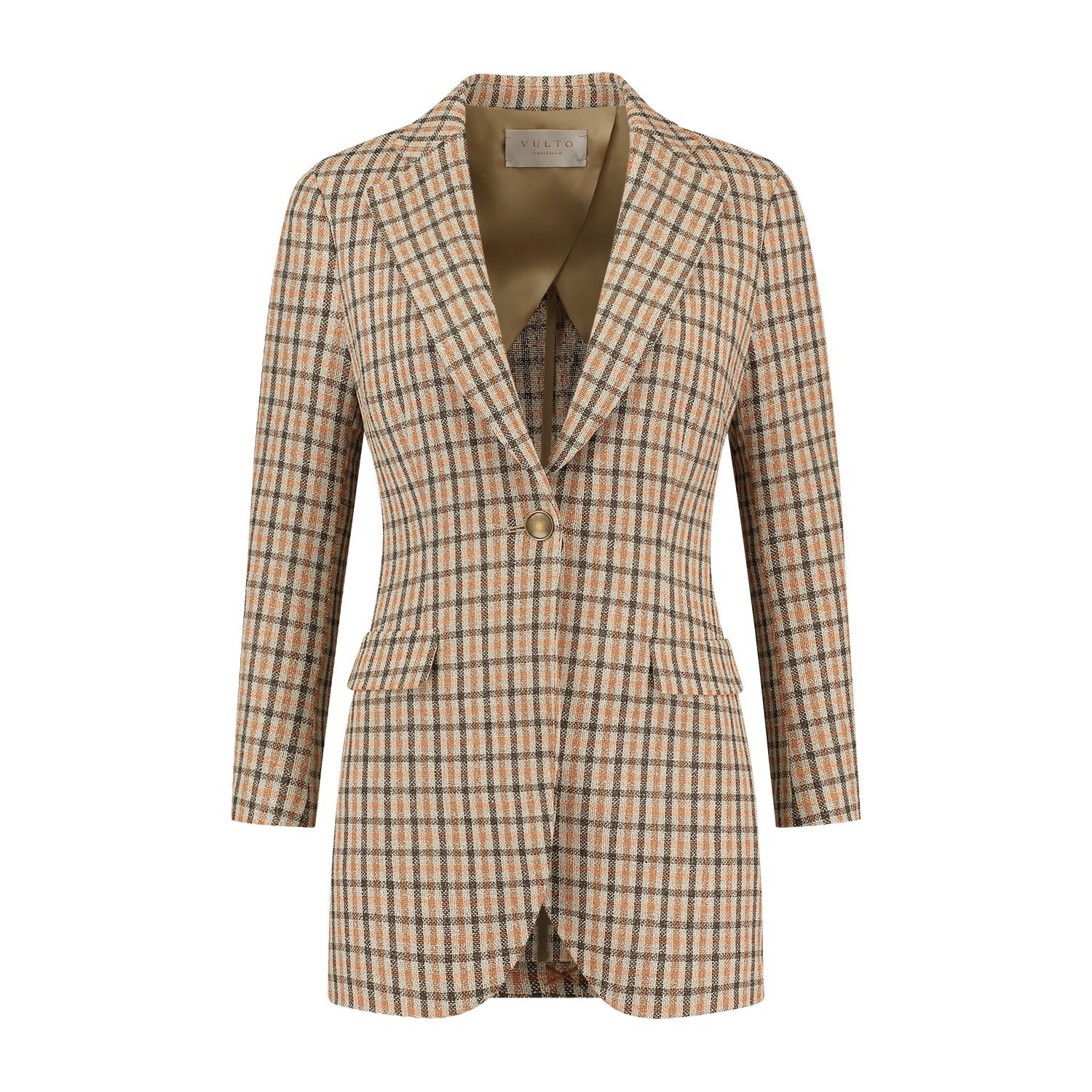 Vulto Women's Brown Wool-silk Blazer In Brown