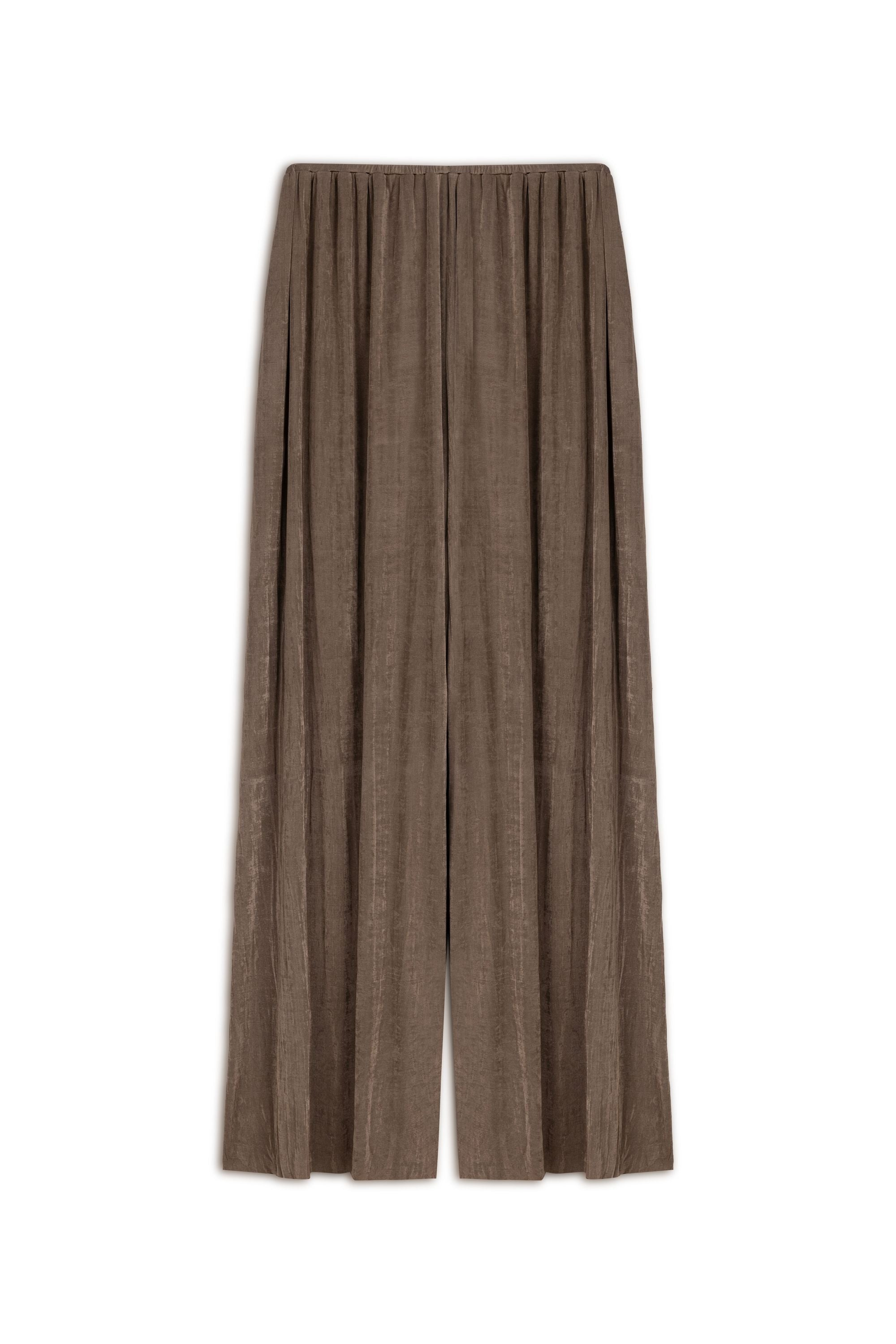 Nocturne Women's Gathered Detail  Pants-brown In Brown